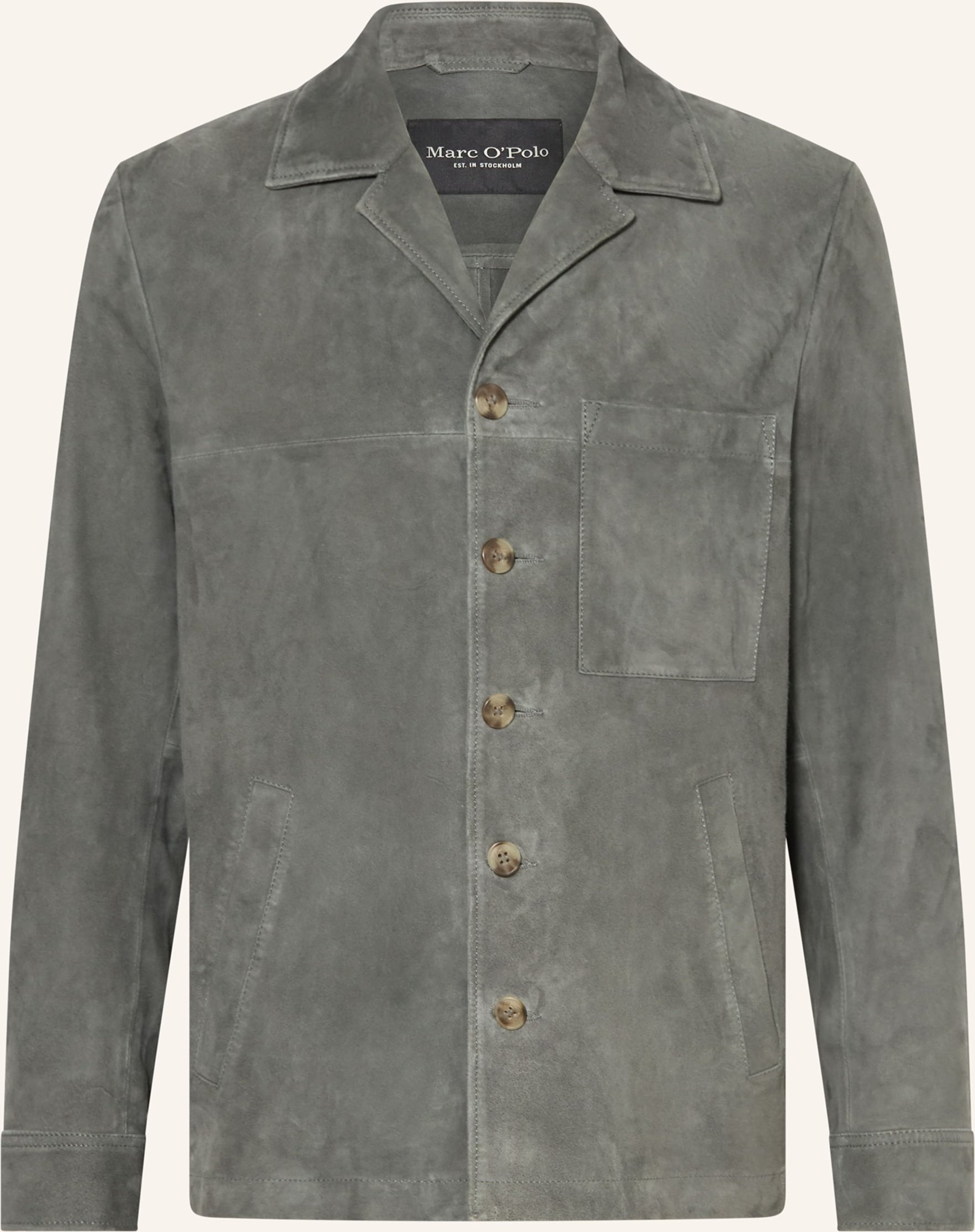 Marc O'polo Leder-Overjacket gruen