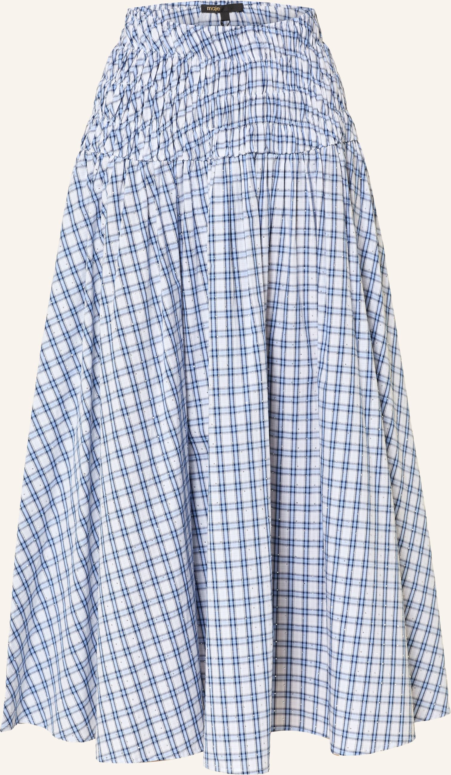 Maje Rock Mit Schmucksteinen blau