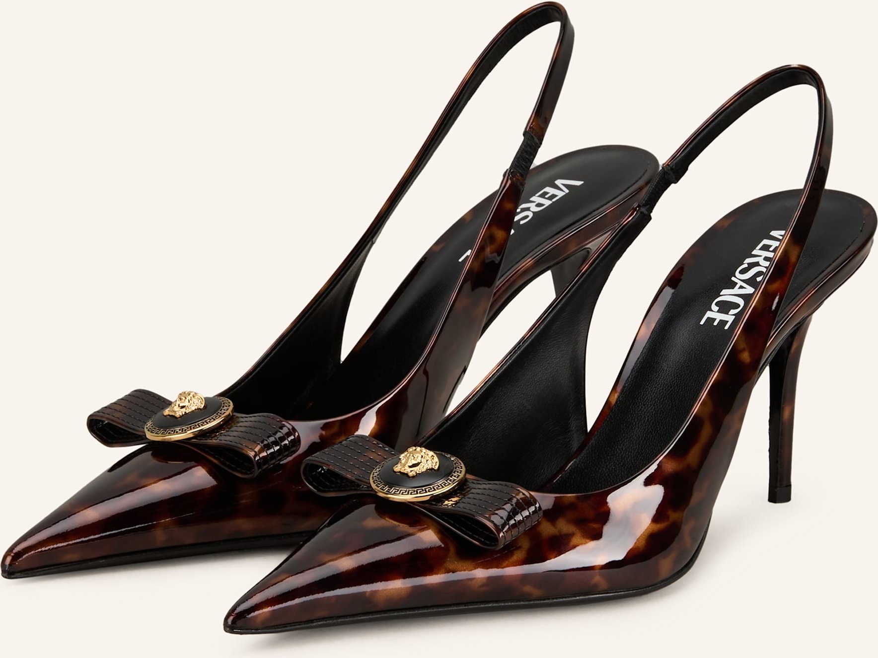 Versace Slingpumps braun