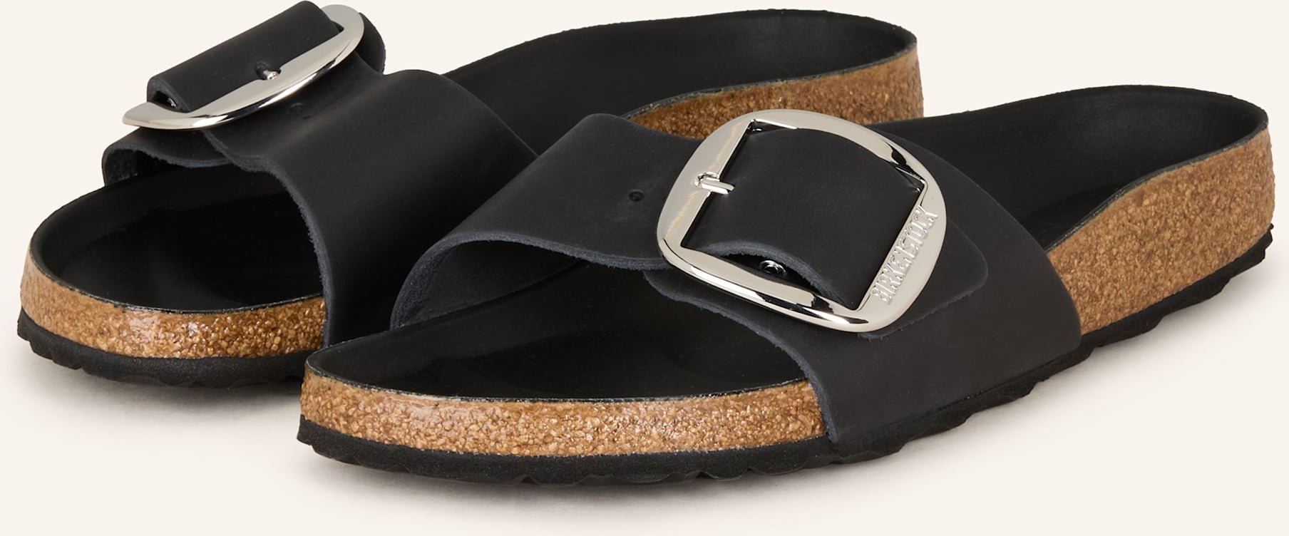 Birkenstock Pantoletten Madrid Big Buckle schwarz