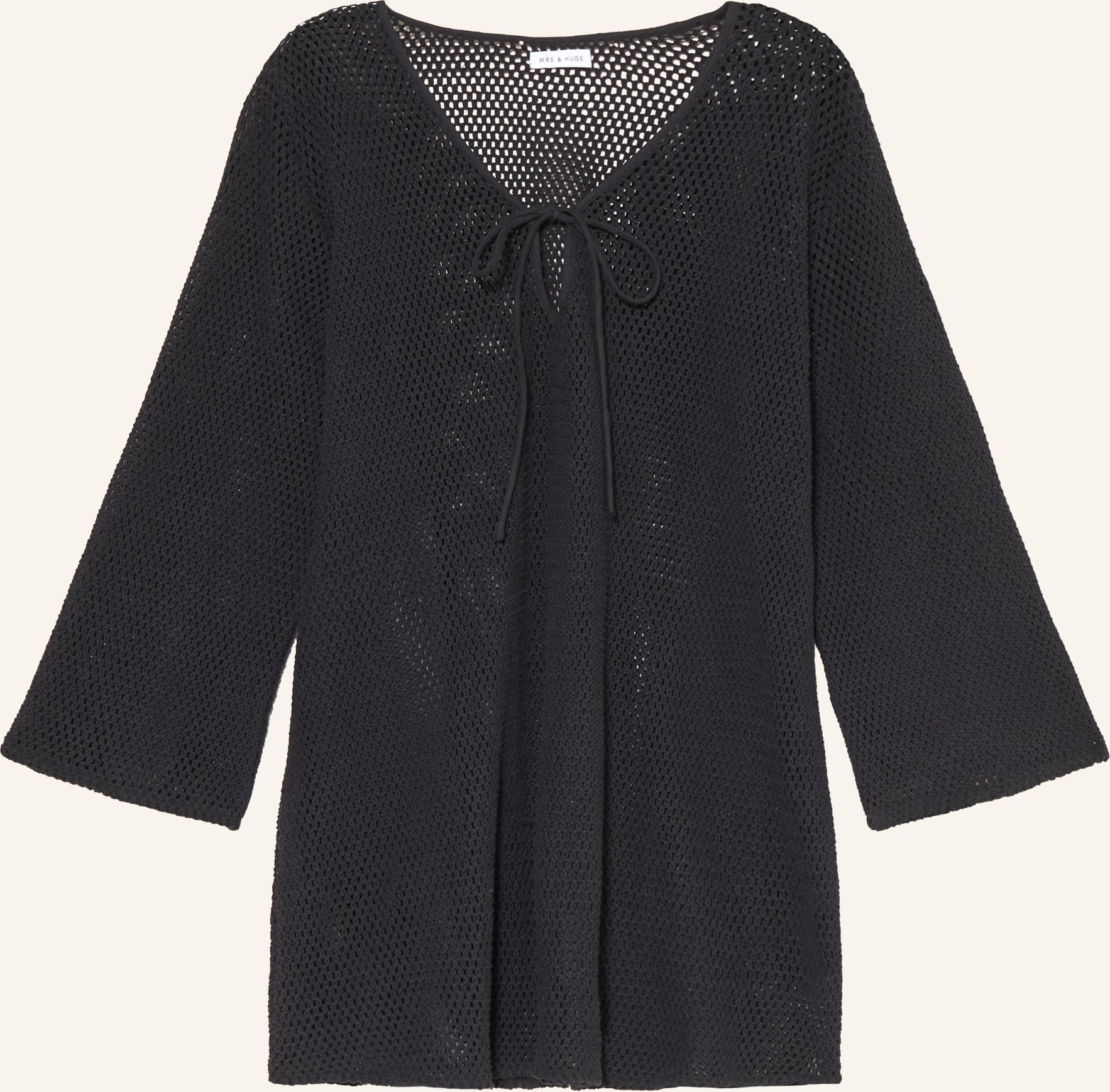 Mrs & Hugs Häkeltunika schwarz