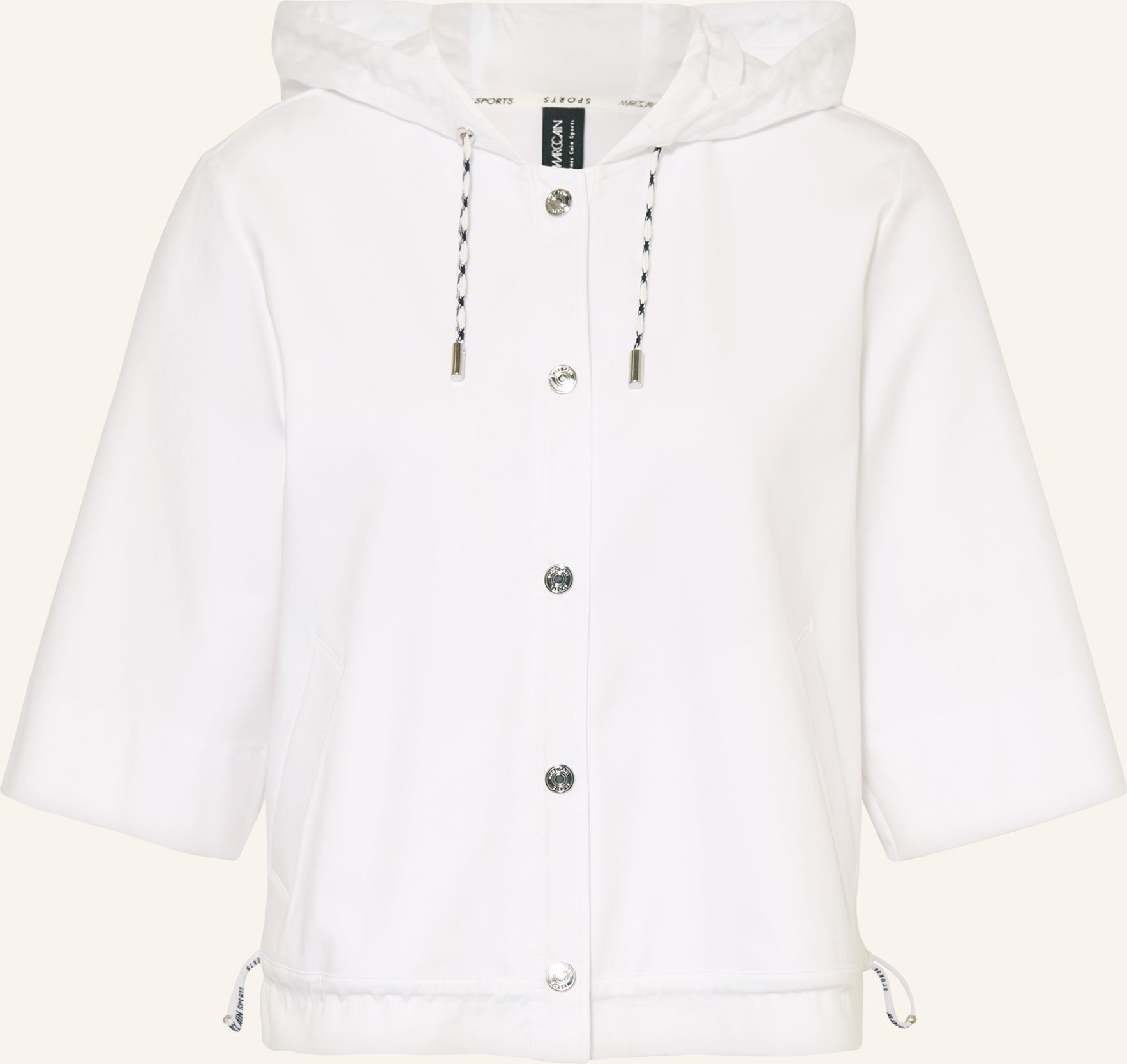 Marc Cain Jacke Im Materialmix Mit 3/4-Arm weiss