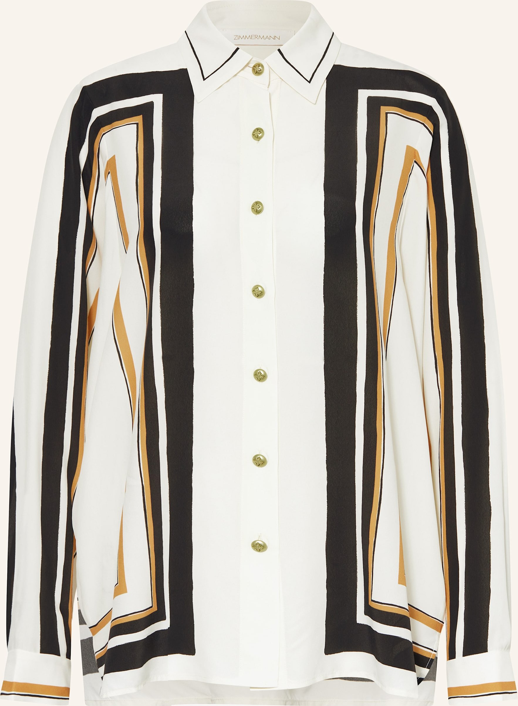 Zimmermann Oversized-Hemdbluse Mit Seide weiss