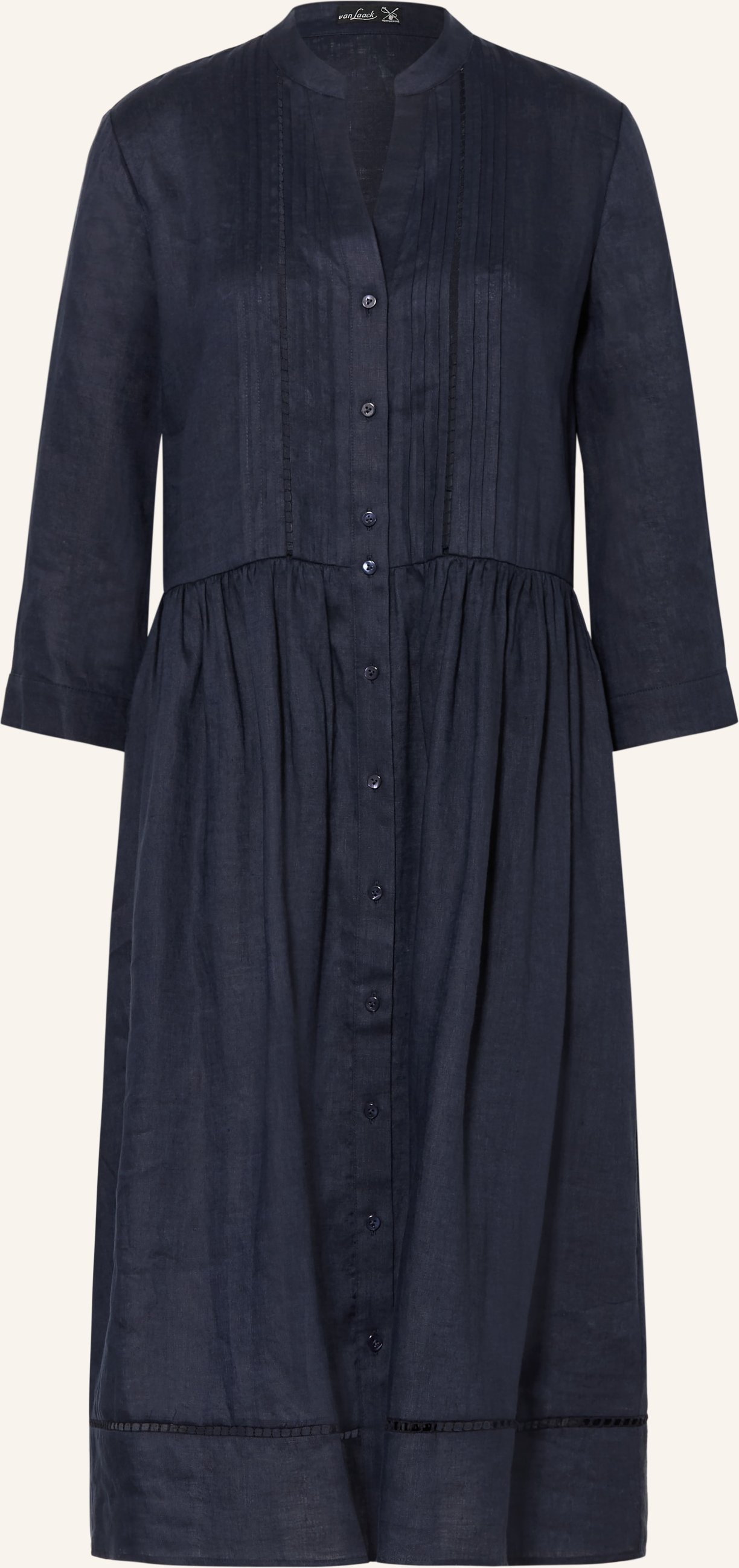 Van Laack Leinenkleid Vl-Kaimi-E Mit 3/4-Arm blau