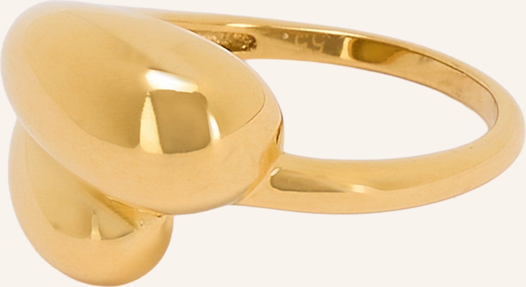 Lulu Copenhagen Ring Chunky Soft Drops gold