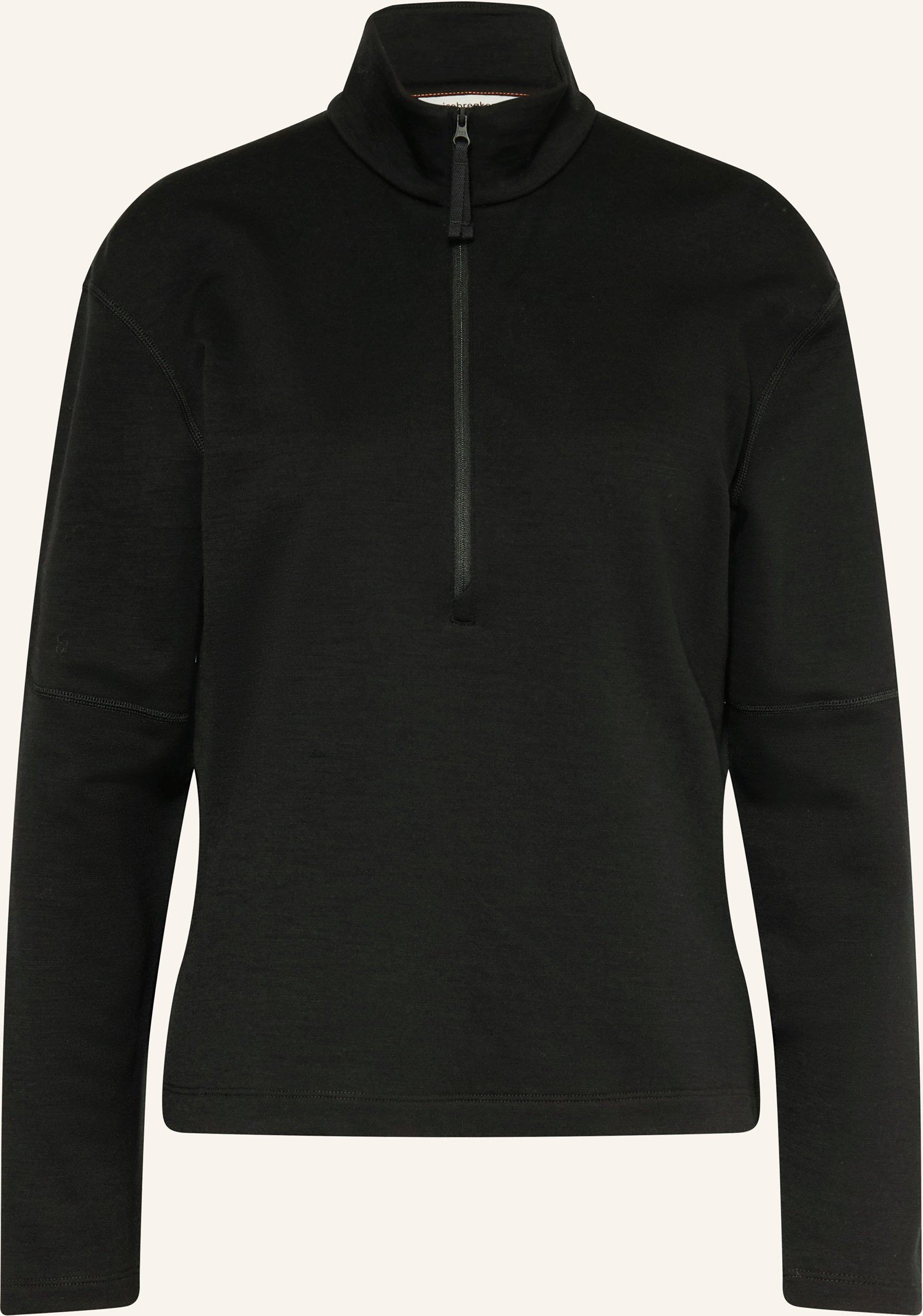 Icebreaker Midlayer Mer 360 Realfleece Elem Ls Half Aus Merinowolle schwarz