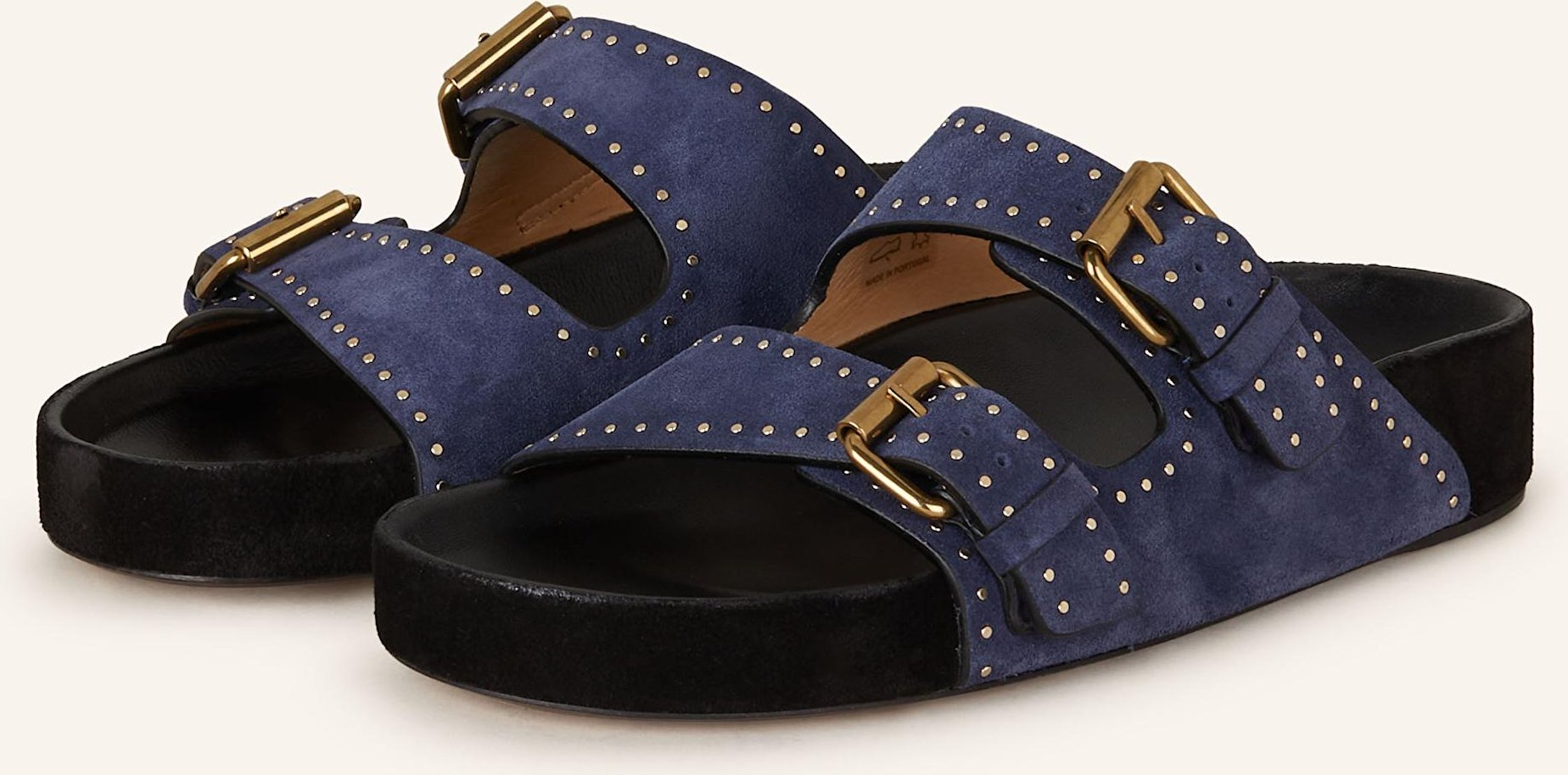 Thumbnail - Isabel Marant Pantoletten Lennyo Mit Nieten blau