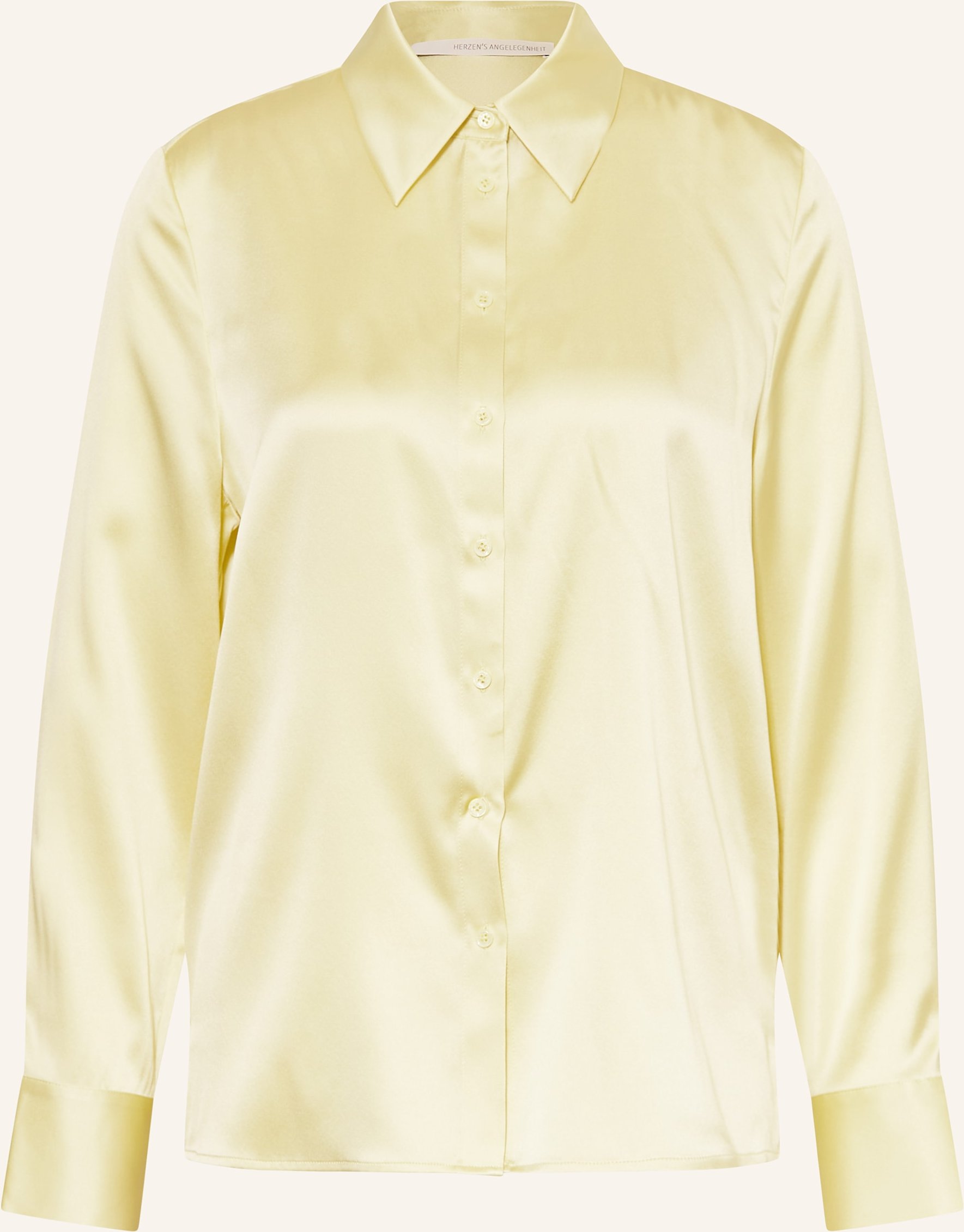 Herzen's Angelegenheit Hemdbluse Aus Seide gelb