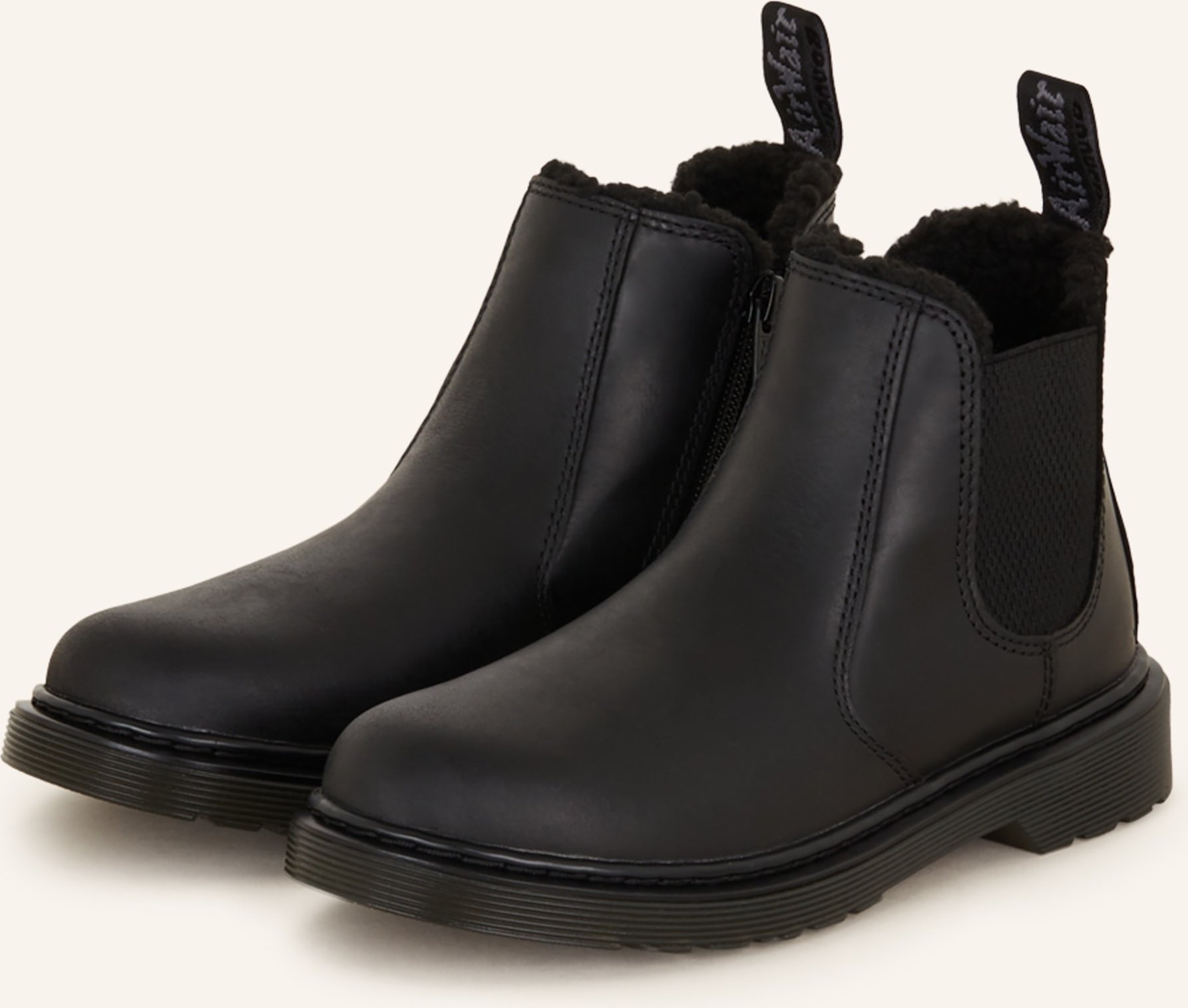 Dr. Martens Chelsea-Boots 2976 Leonore Mit Kunstfell schwarz