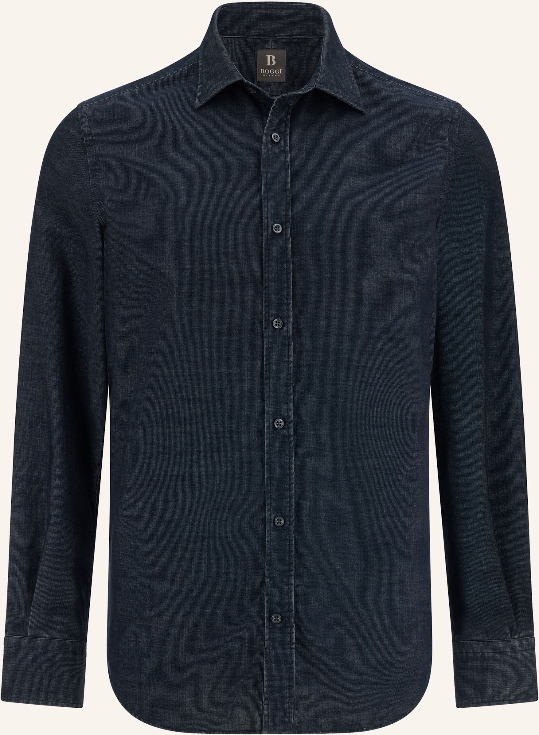 Boggi Milano Cordhemd Regular Fit blau
