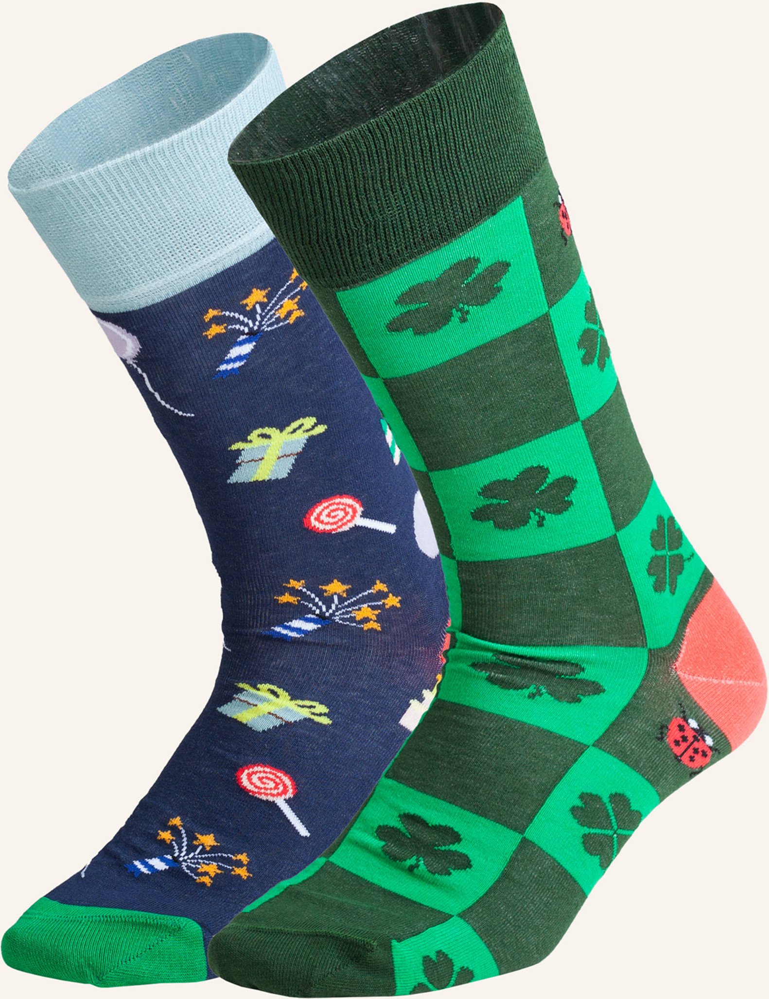 Dillysocks Socken Lucky Celebration braun