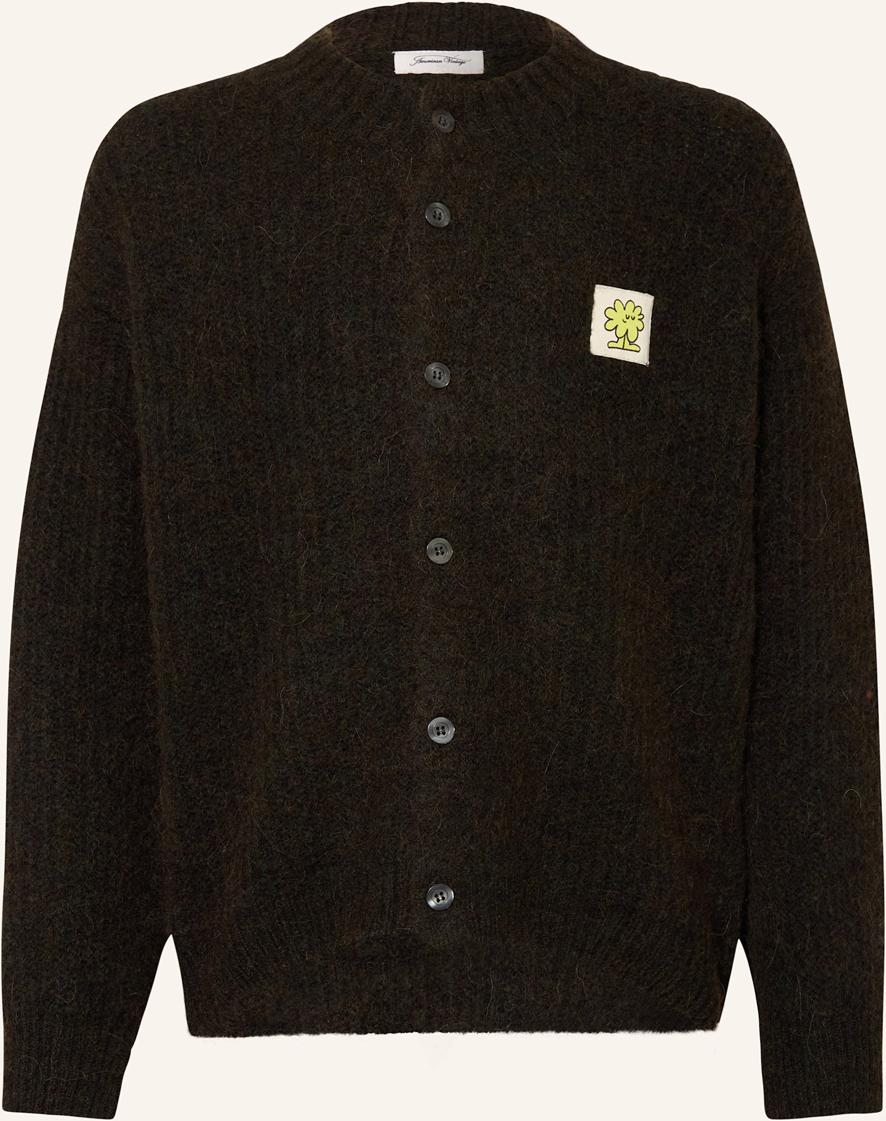 American Vintage Strickjacke Mit Alpaka braun