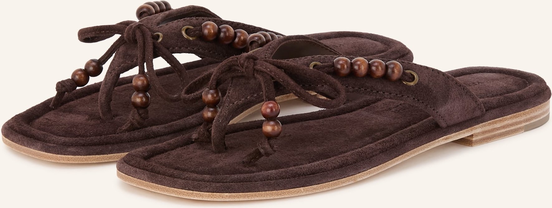 Kennel & Schmenger Zehentrenner Lya Mit Schmuckperlen braun