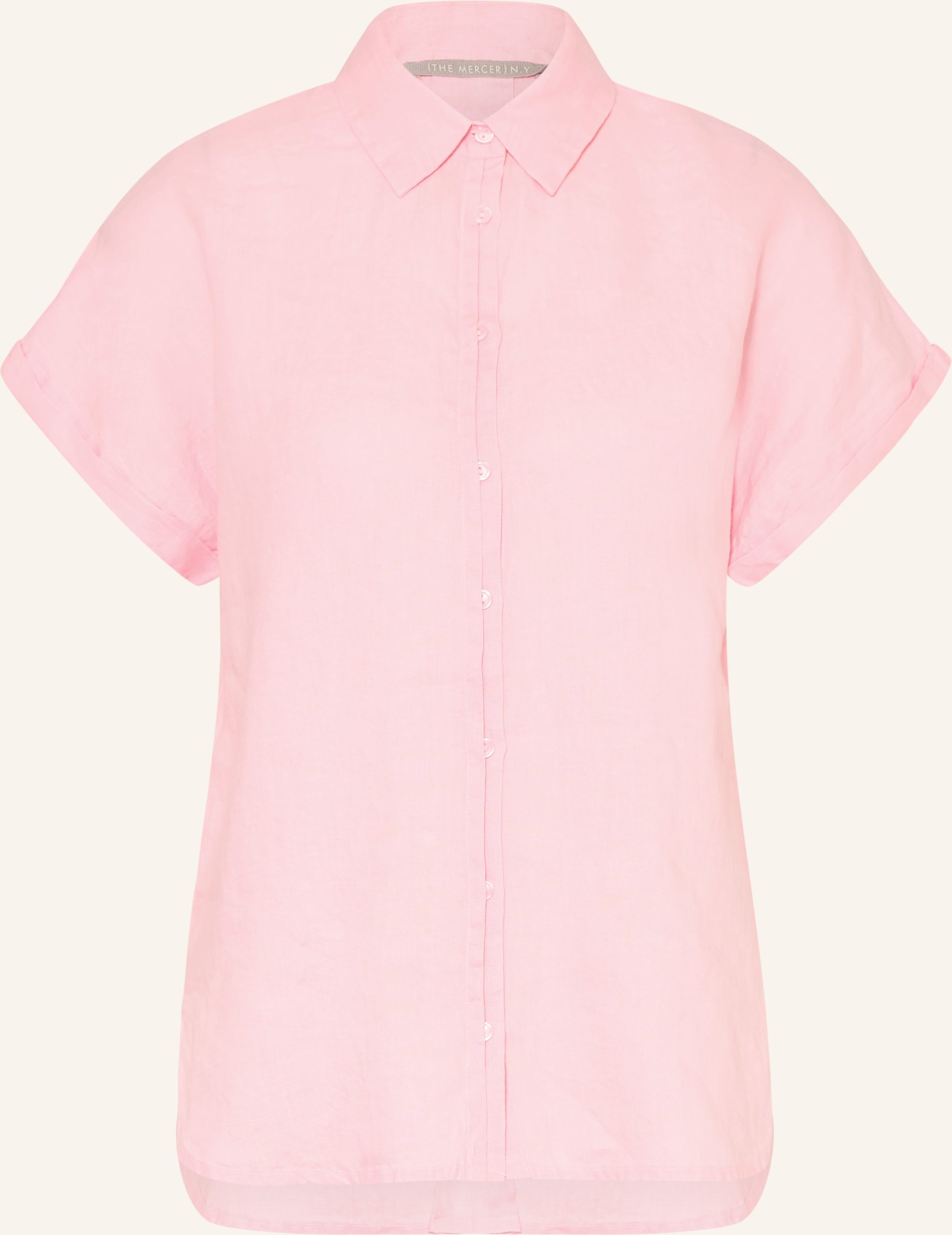 (The Mercer) N.Y. Hemdbluse Aus Leinen rosa