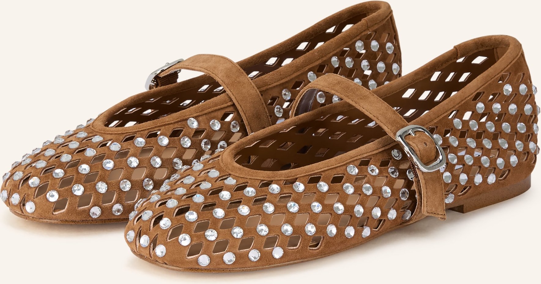 Steve Madden Mary-Jane-Ballerinas Rerun Mit Schmucksteinen braun