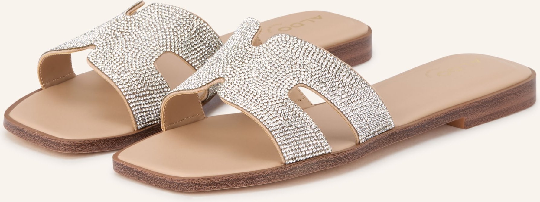 Aldo Pantoletten Itsandal Mit Schmucksteinen silber