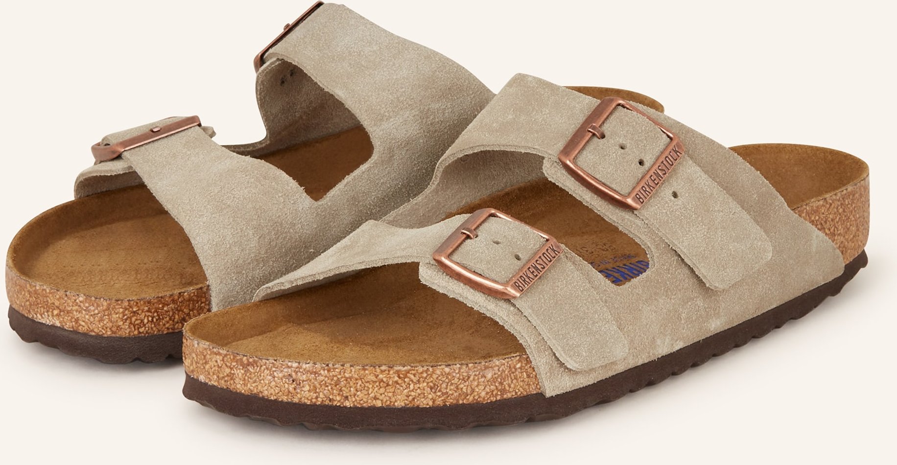 Thumbnail - Birkenstock Pantoletten Arizona beige