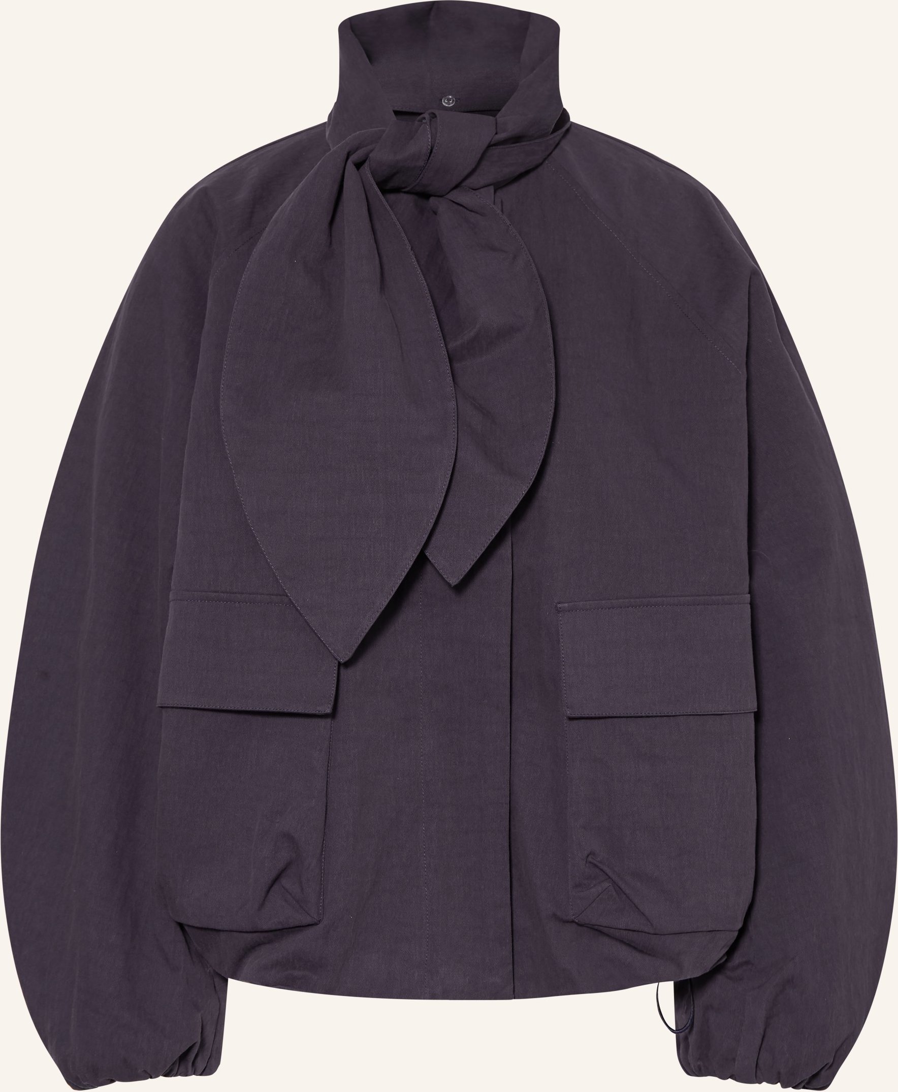 Rich & Royal Oversized-Blouson Mit Abnehmbarer Schluppe blau