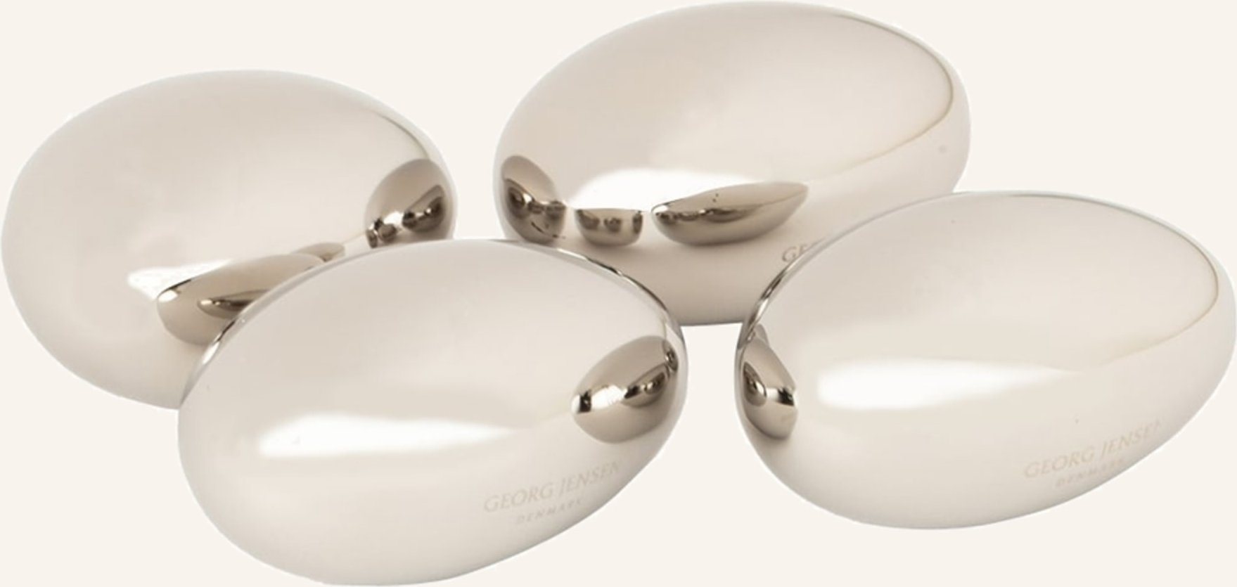 Georg Jensen 4er-Set Eiswürfel Sky silber