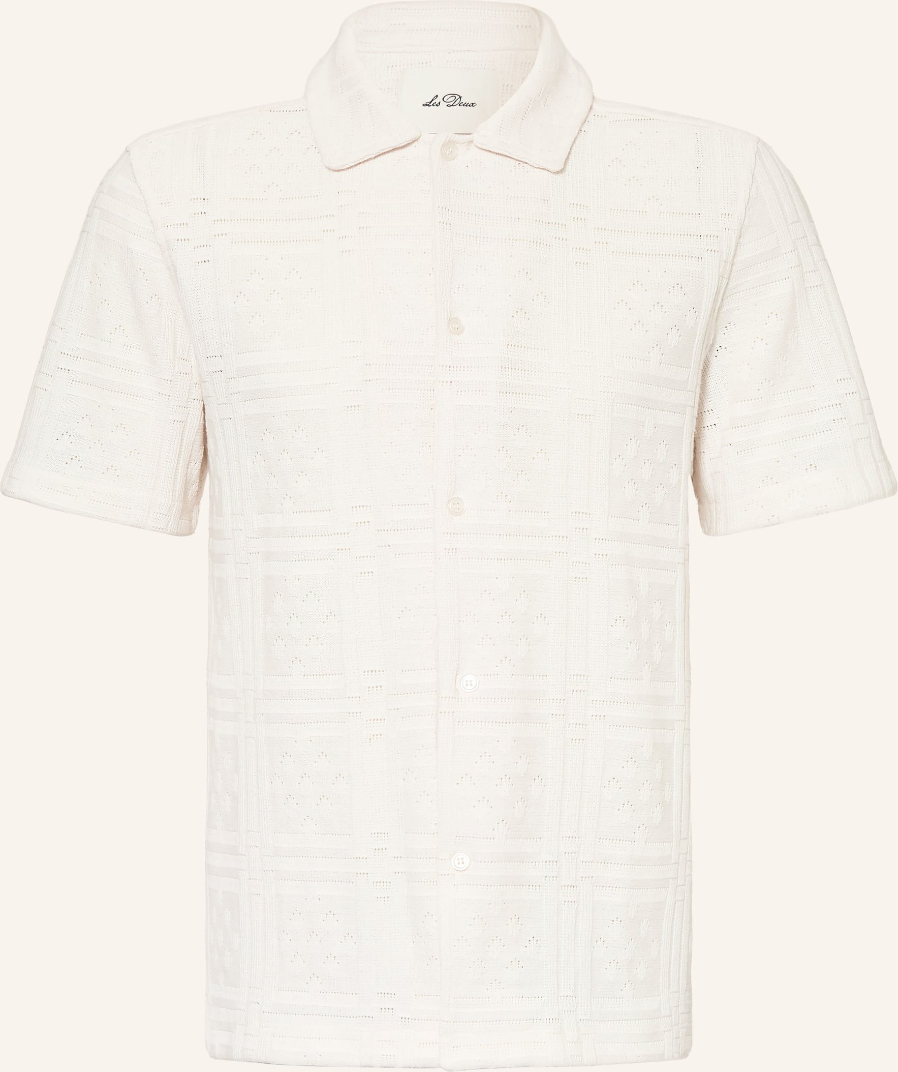 Les Deux Strickhemd Hector Loose Fit beige