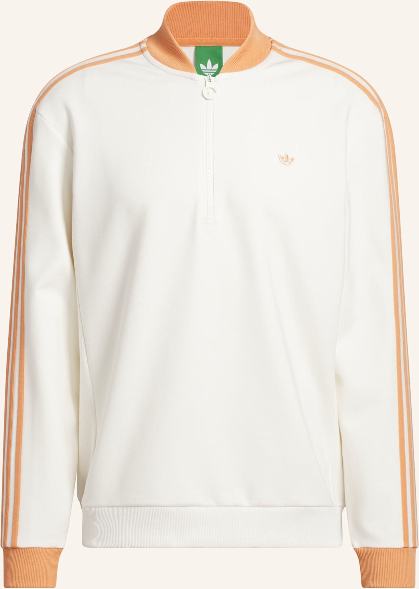 Adidas Originals 3-Streifen 1/4 Zip Sweatshirt weiss