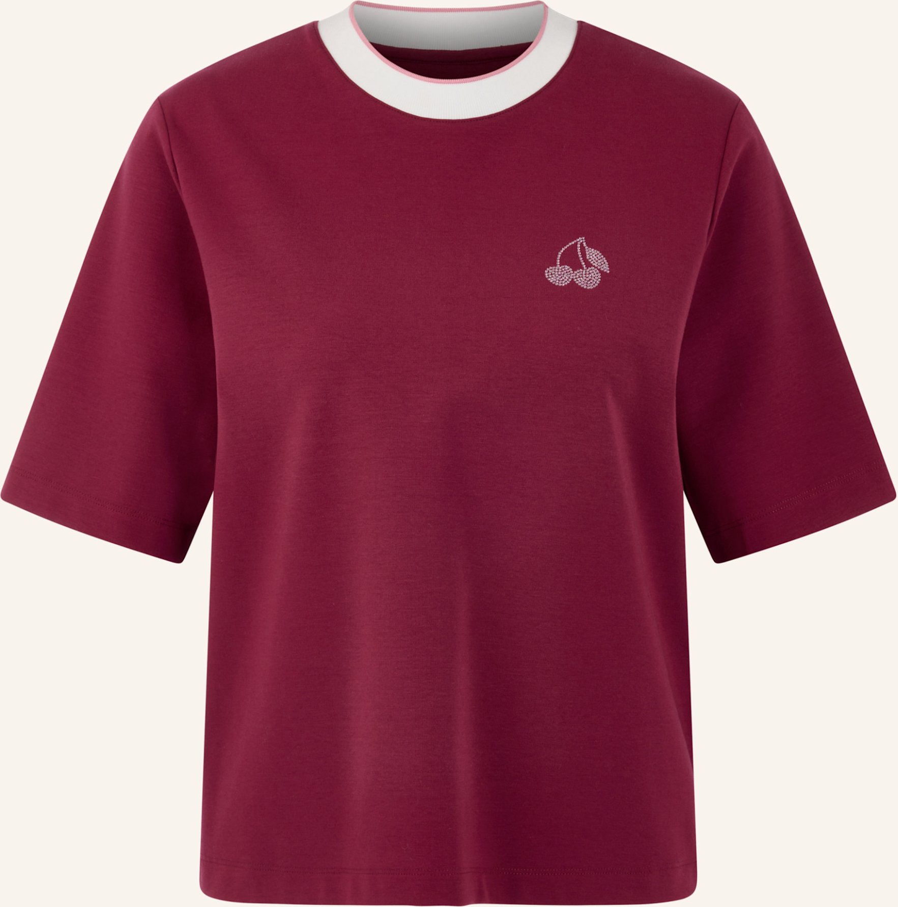 Thumbnail - Marc Cain T-Shirt Mit Schmucksteinen rot