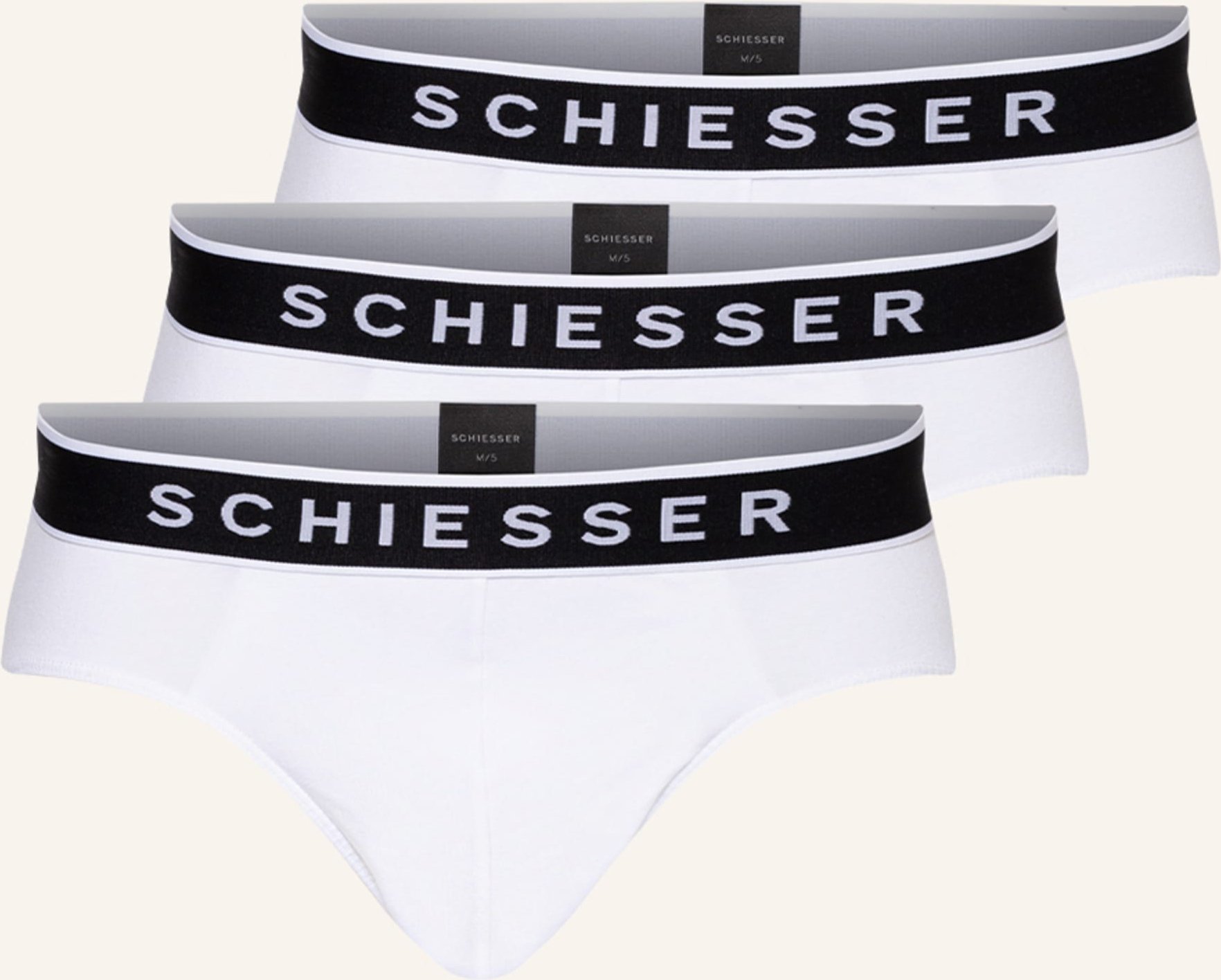 Schiesser 3er-Pack Slips 95/5 weiss