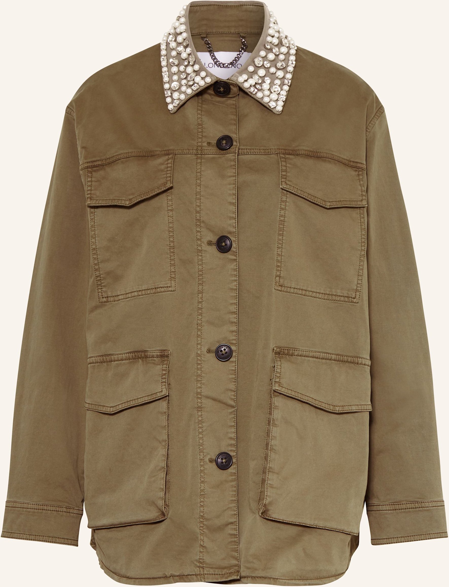 Thumbnail - Blonde No.8 Fieldjacket Mit Schmuckperlen gruen