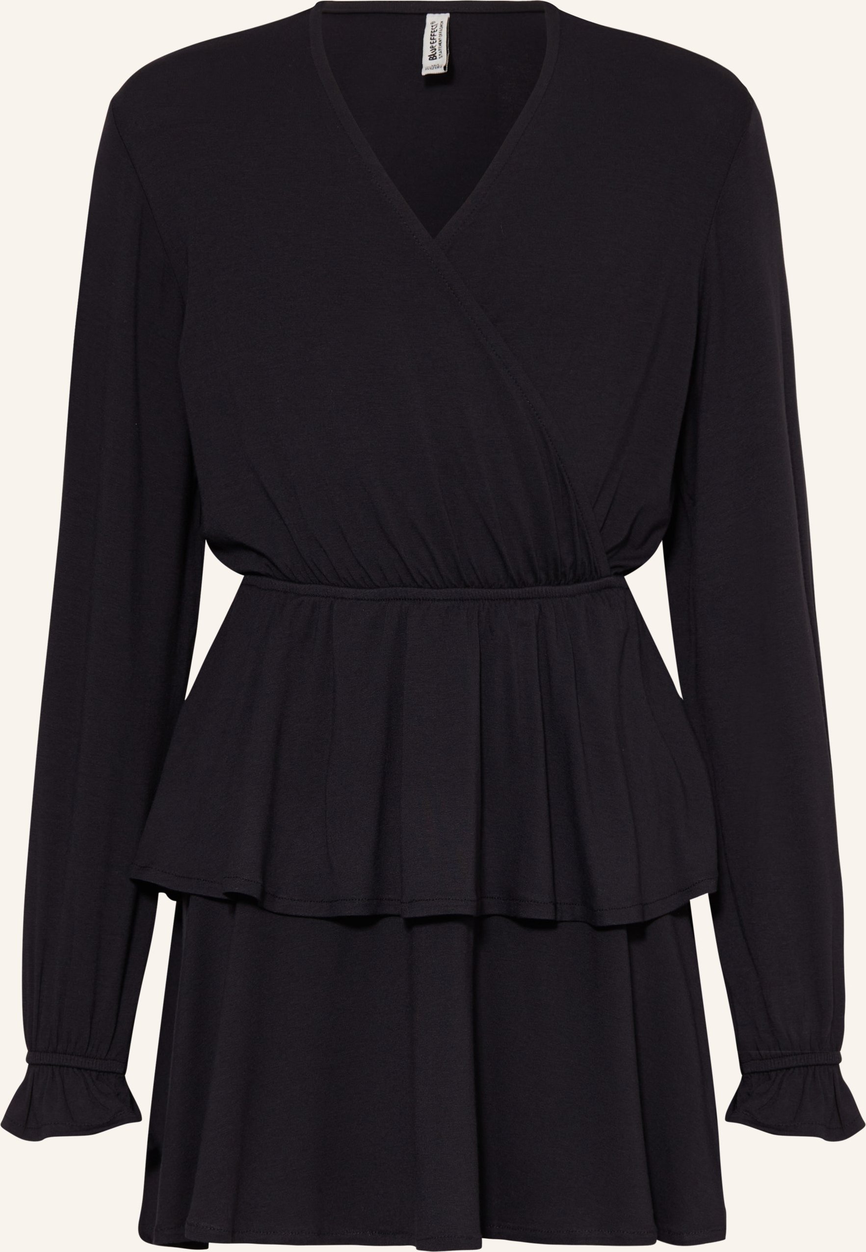 Blue Effect Jerseykleid In Wickeloptik schwarz