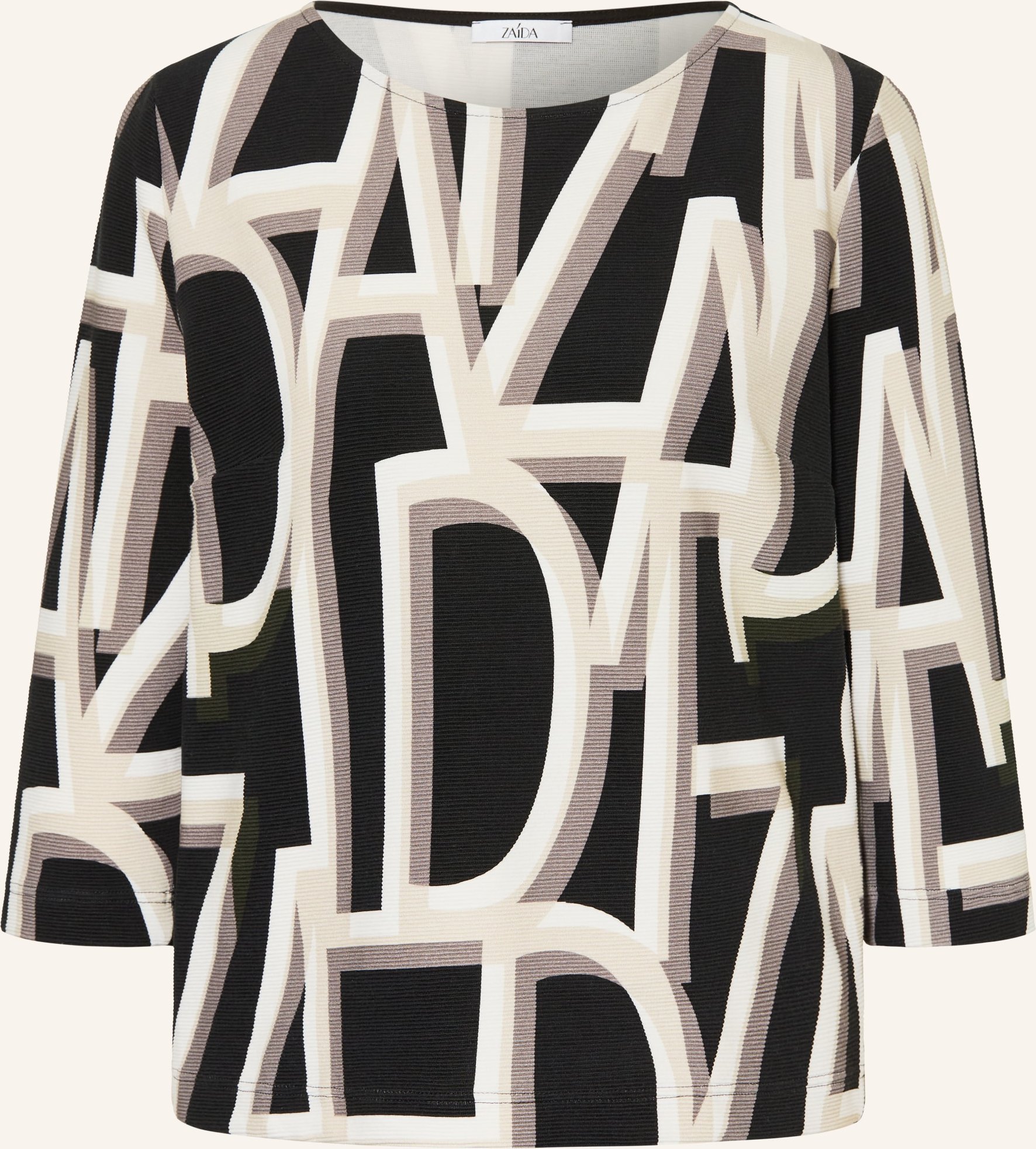 Thumbnail - Zaída Shirt Mit 3/4-Arm schwarz