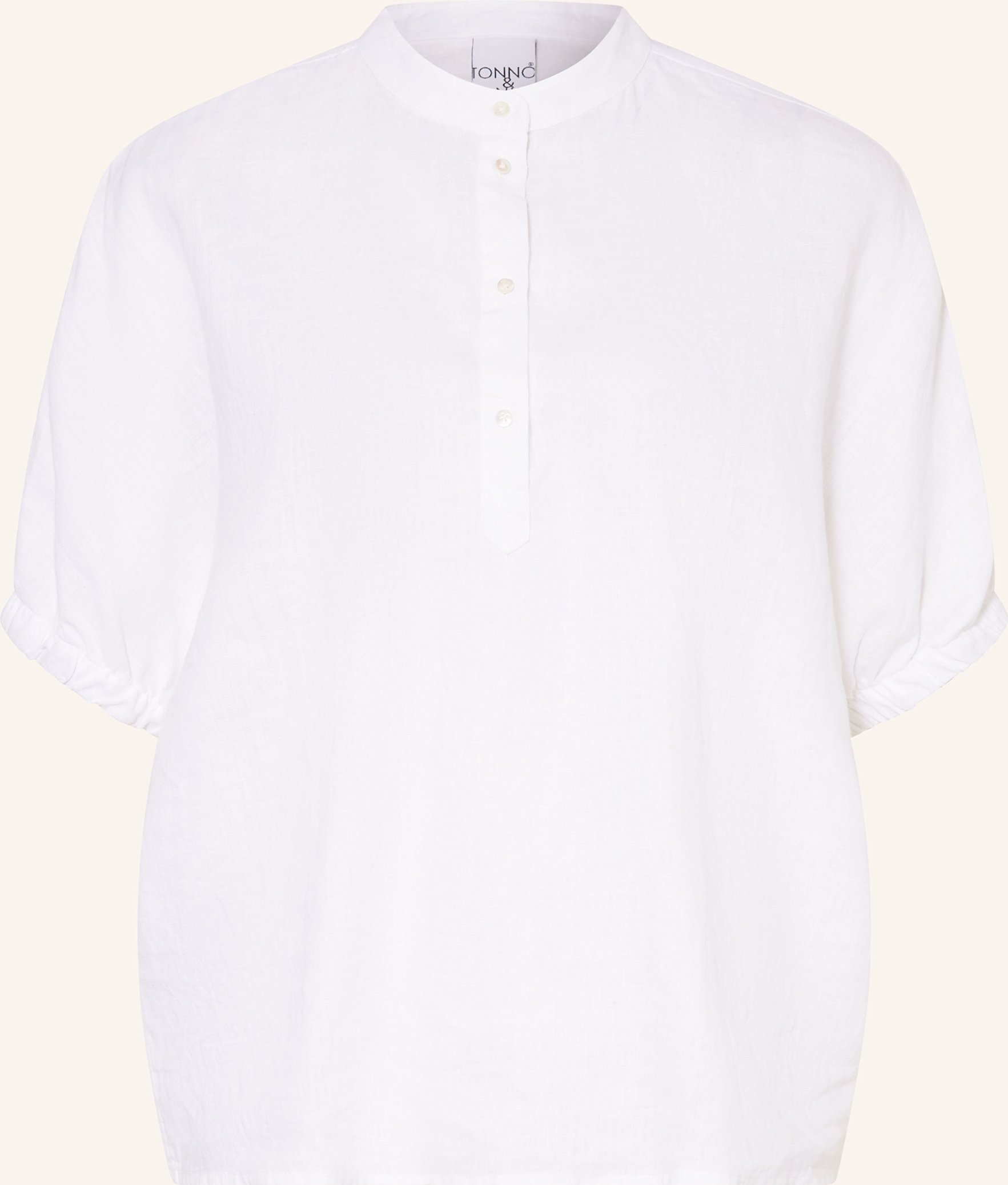 Tonno & Panna Blusenshirt Aus Leinen weiss