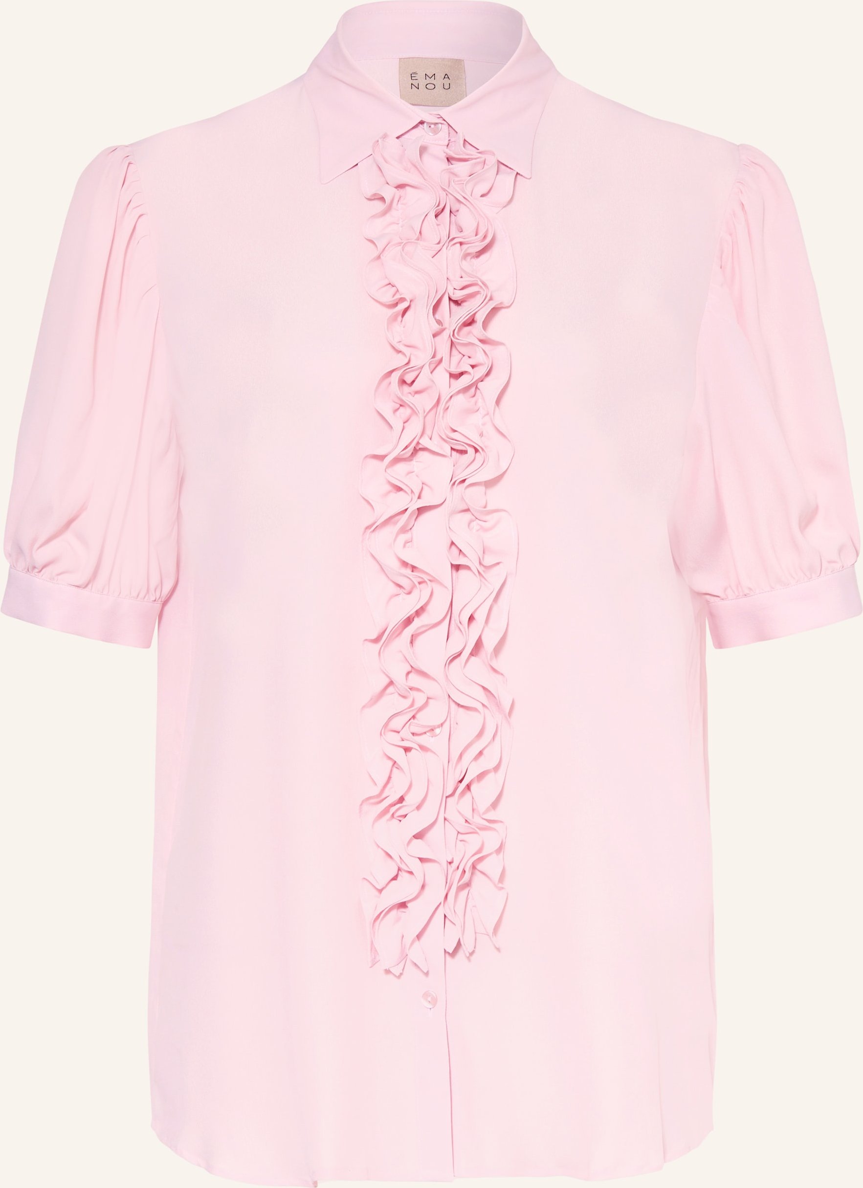 Émanou Hemdbluse Shirley Mit Seide Und Rüschen rosa