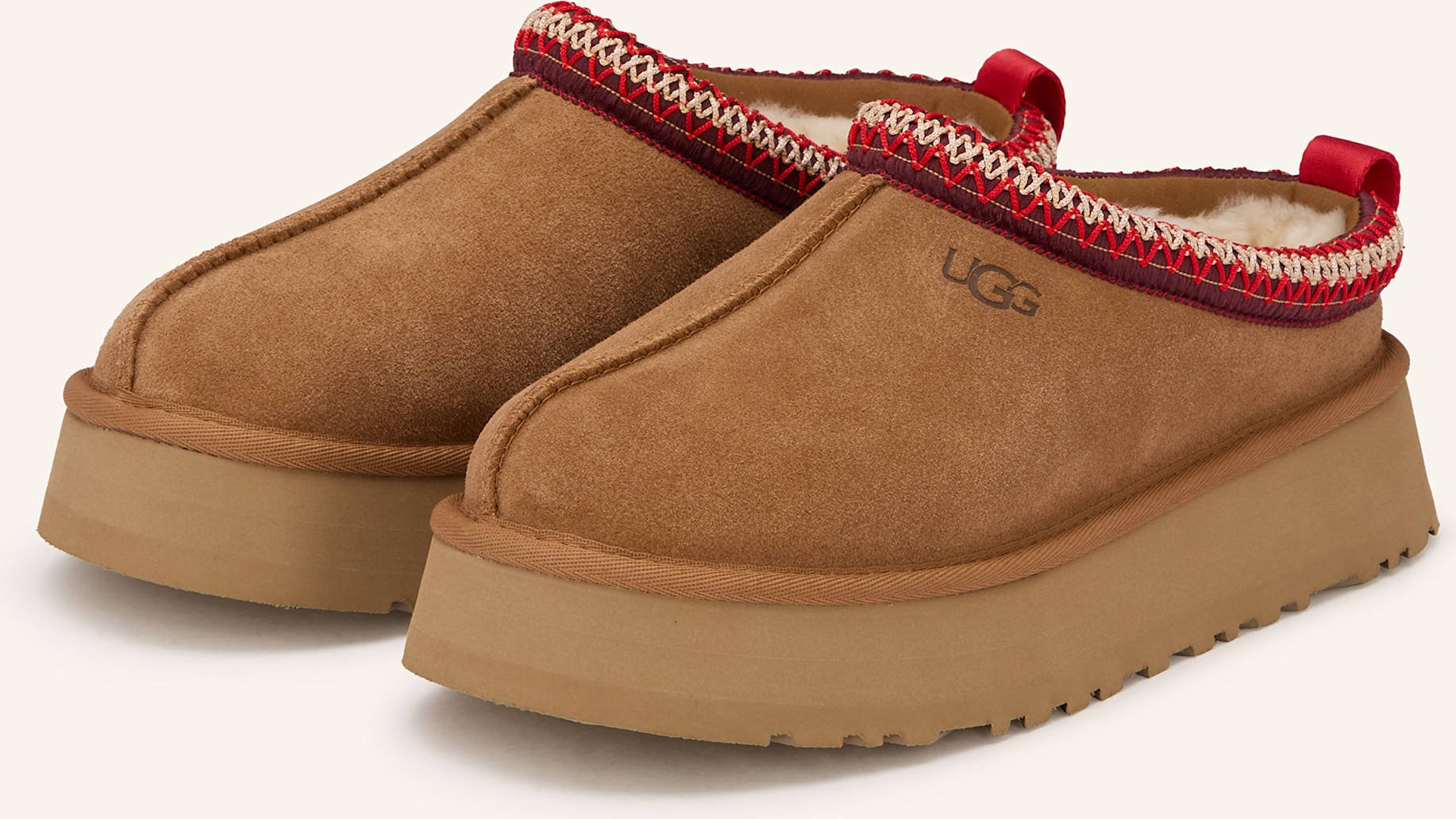 Ugg Plateau-Pantoletten Tazz braun