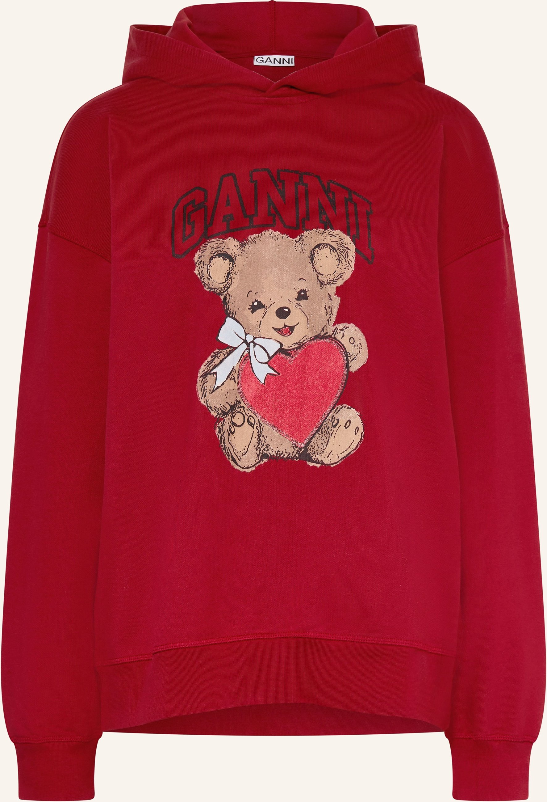 Ganni Oversized-Hoodie rot