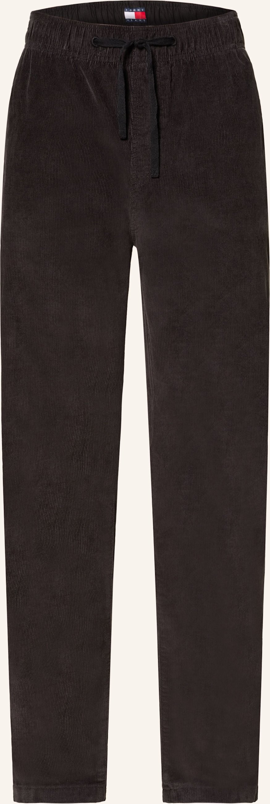 Tommy Jeans Cordhose Isaac Im Jogging-Stil Slim Fit schwarz