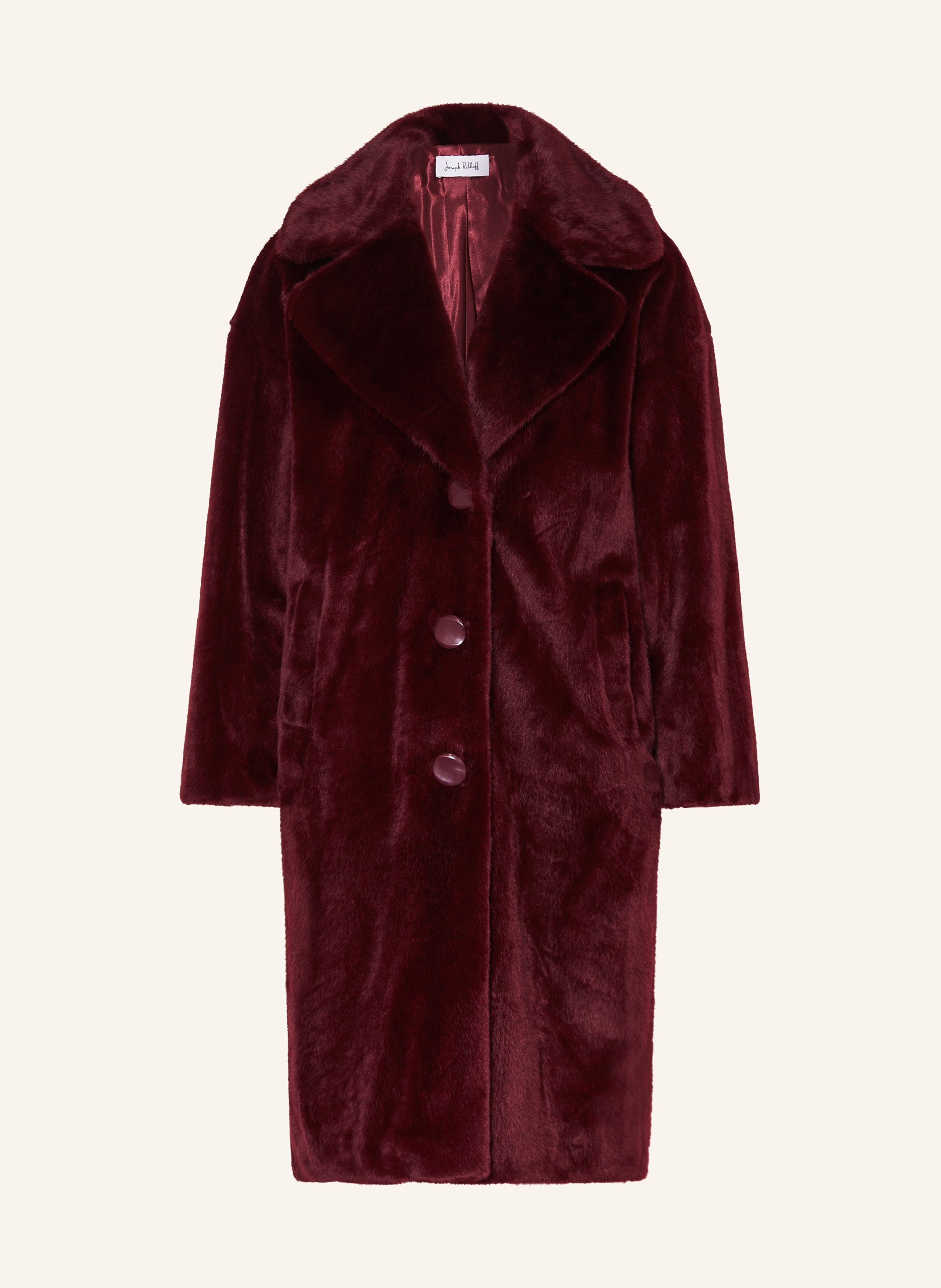 Joseph Ribkoff Kunstfell-Mantel rot
