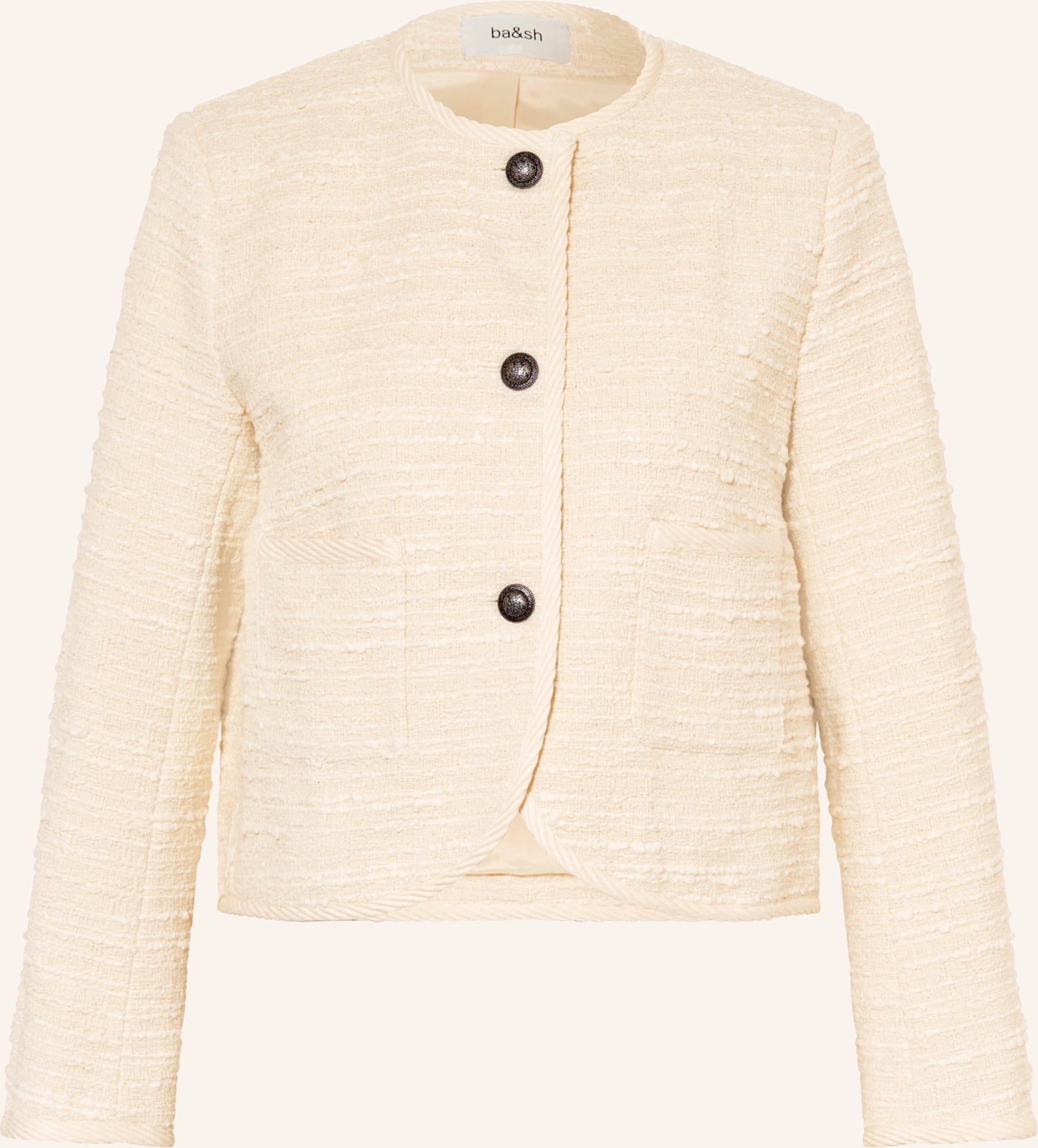 Ba&Sh Kastenjacke Alfie Aus Bouclé weiss