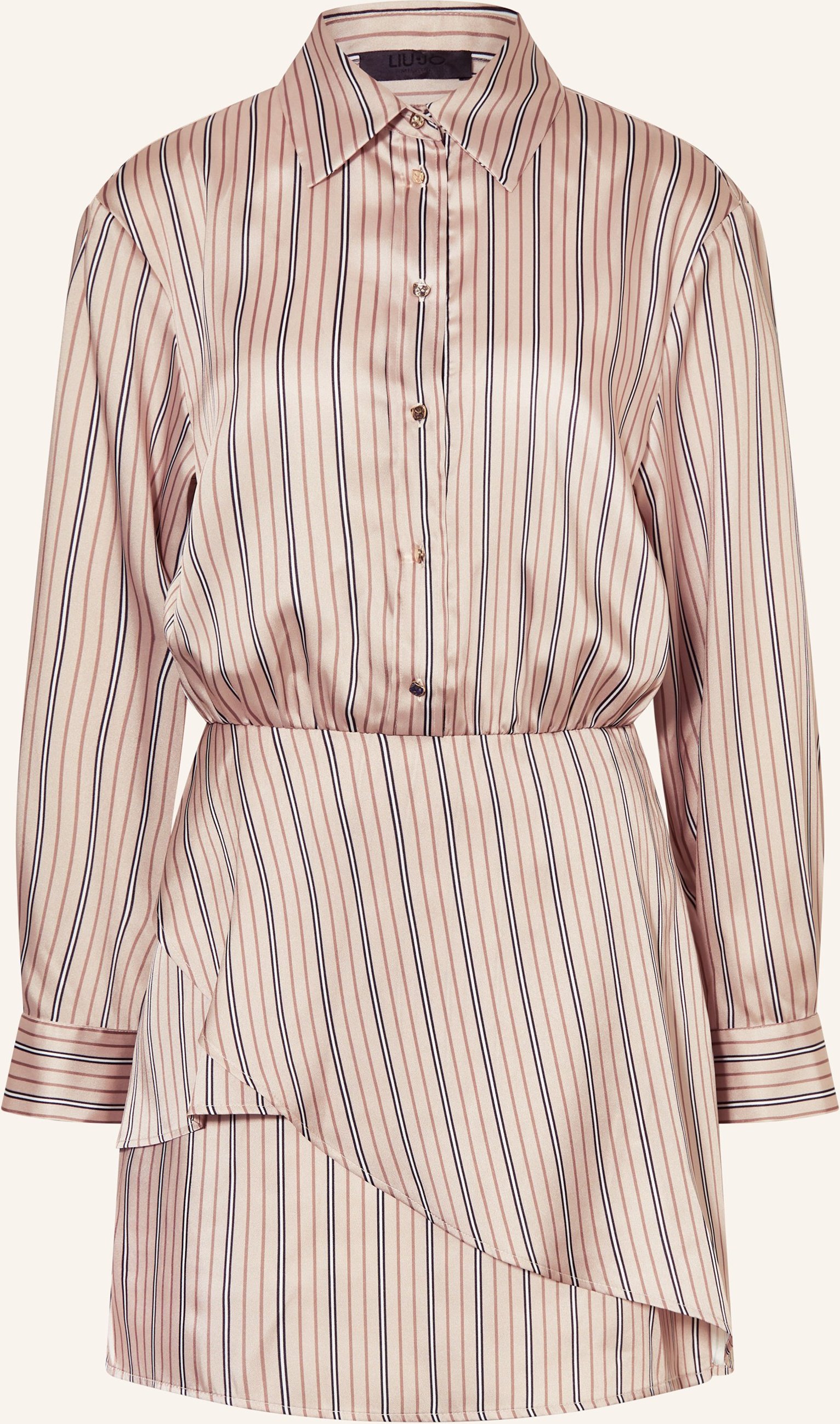 Liu Jo Hemdblusenkleid Aus Satin beige