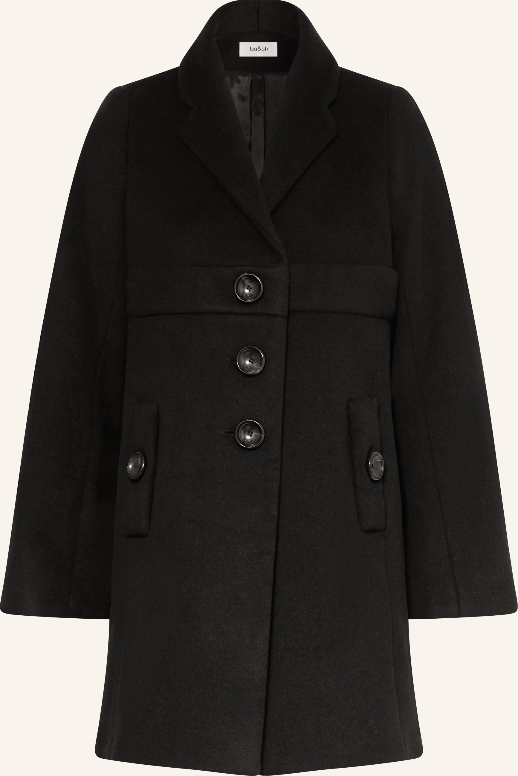 Ba&Sh Wollmantel Thea schwarz