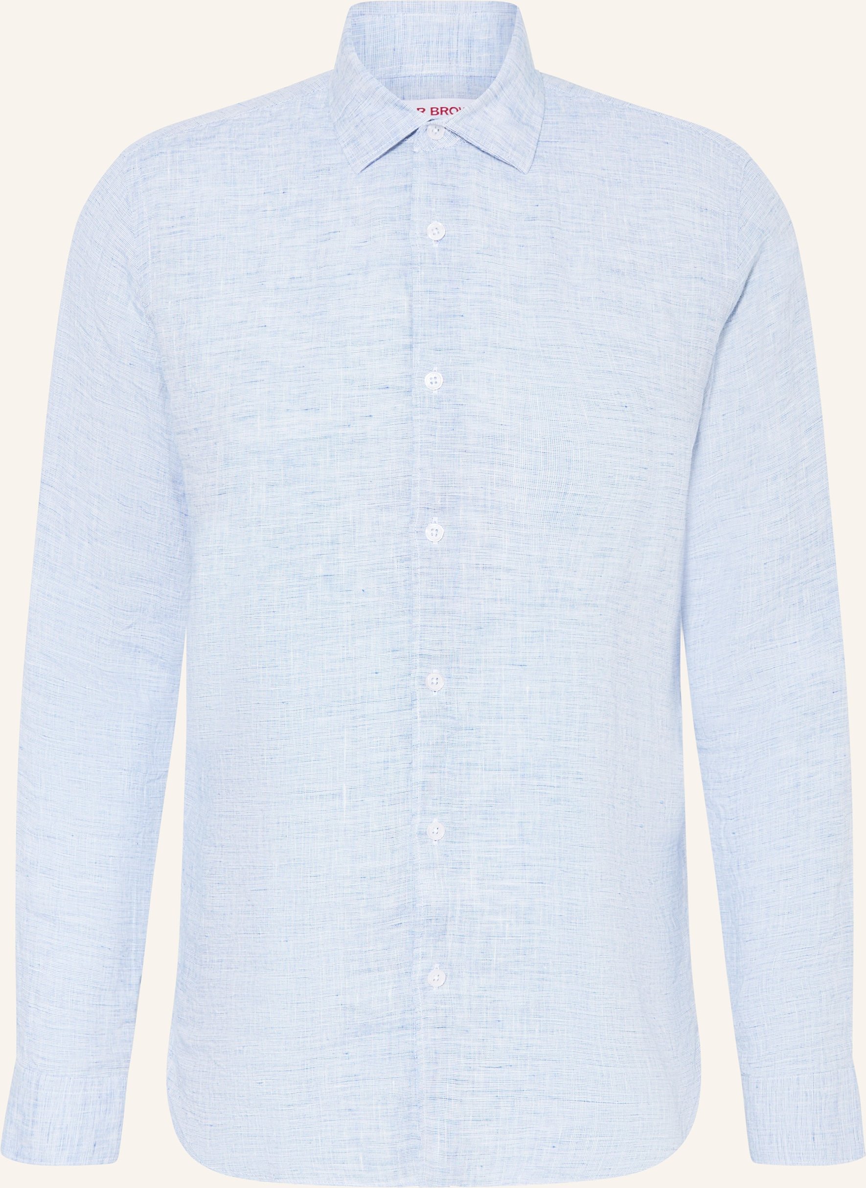 Orlebar Brown Leinenhemd Giles Slim Fit blau