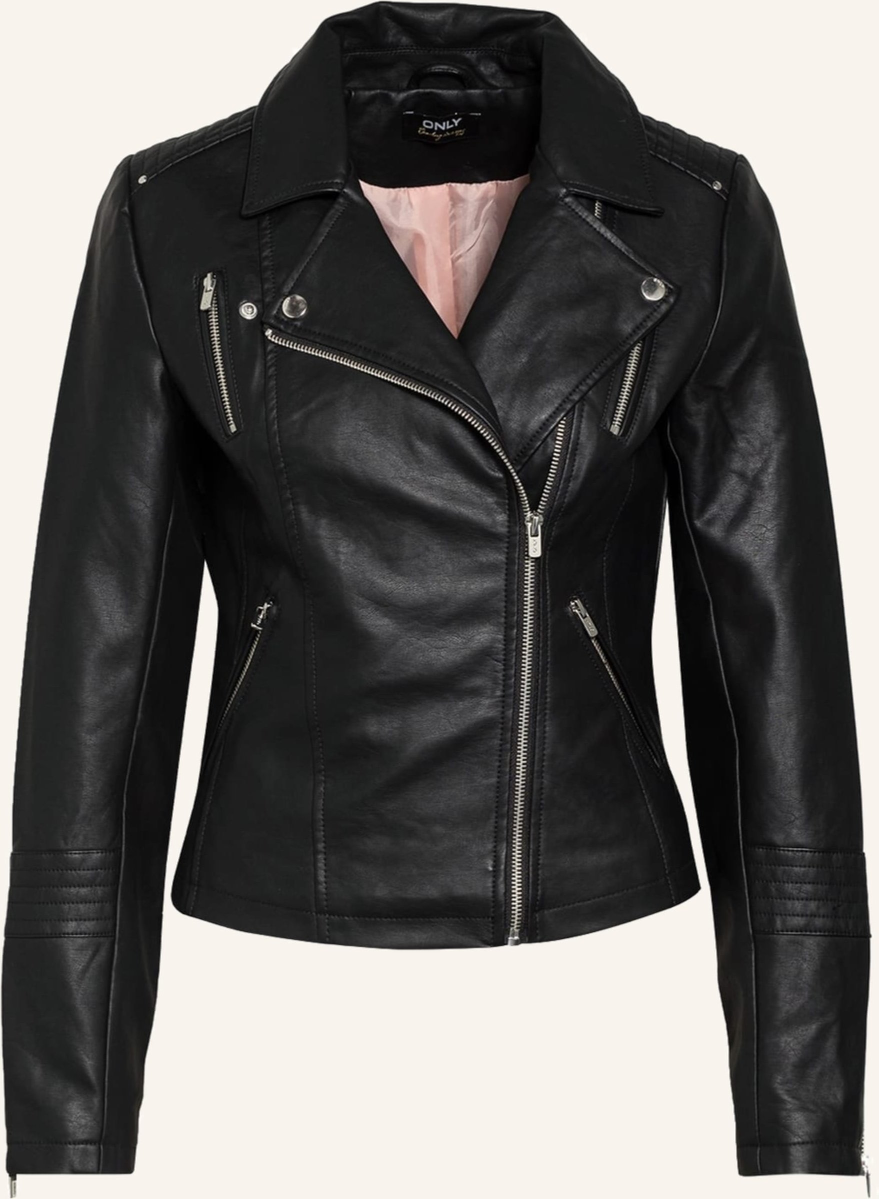 Only Bikerjacke In Lederoptik schwarz