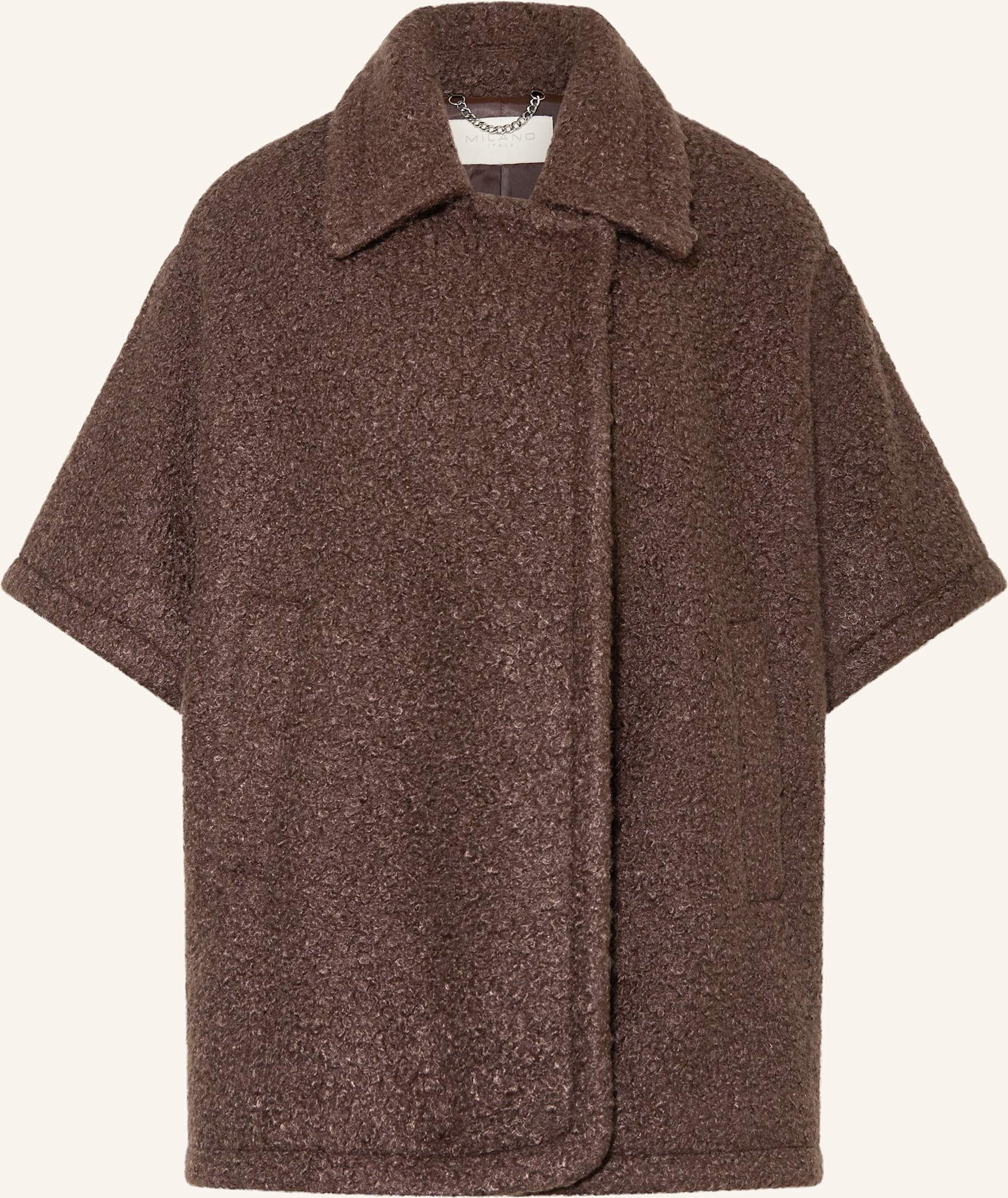 Milano Italy Bouclé-Cape braun