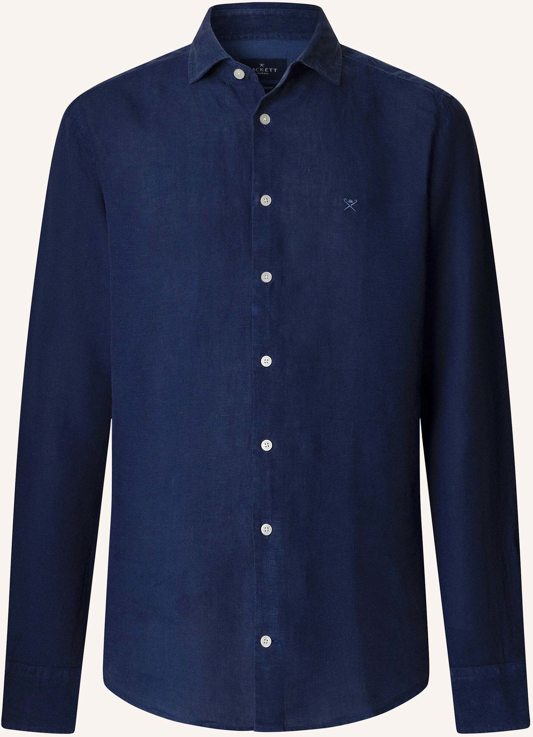 Hackett London Freizeithemd Ess Gmd Linen Kent blau