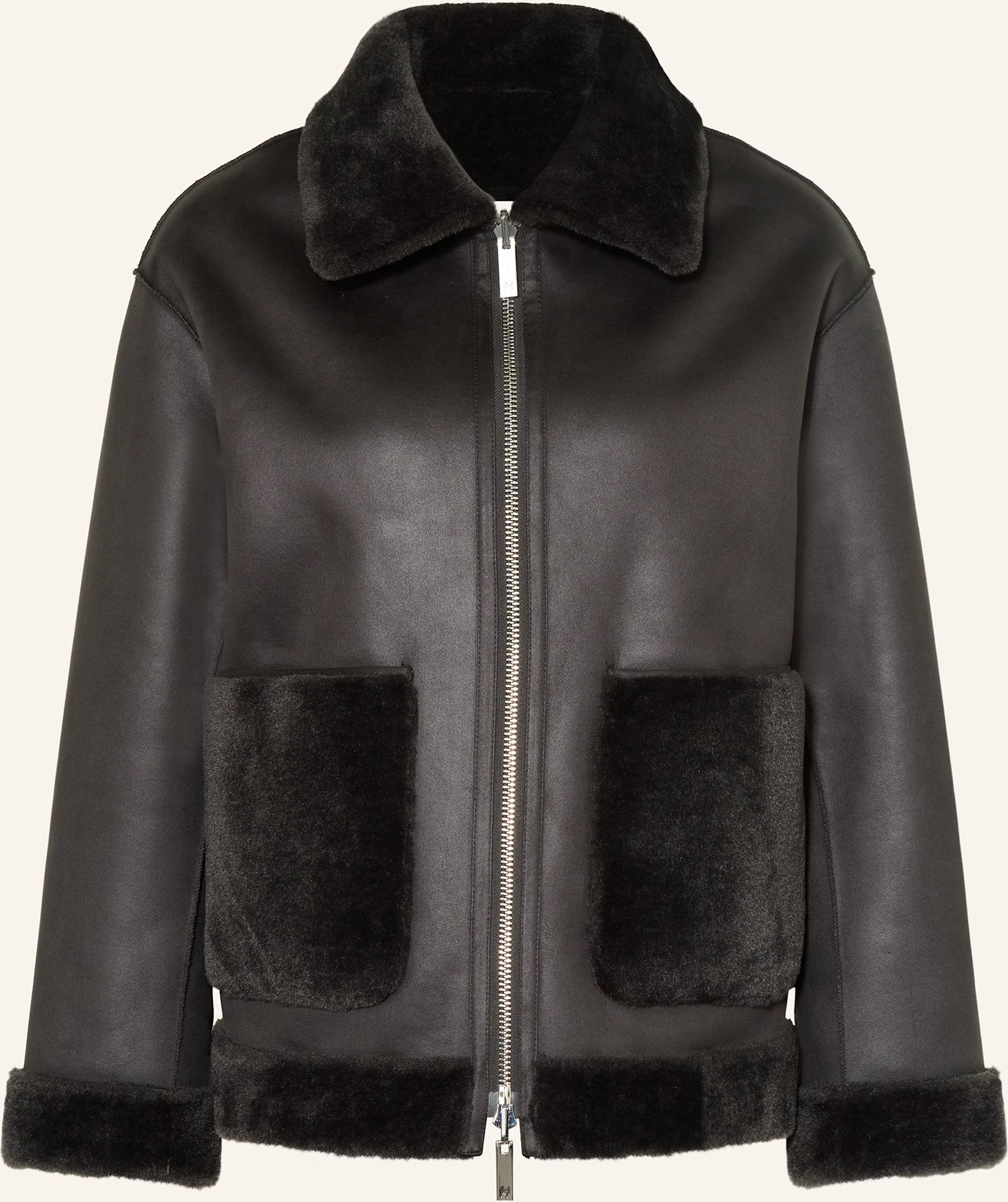 Marella Jacke Zum Wenden Mit Kunstfell grau