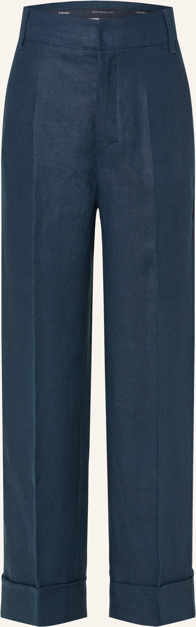 S Max Mara Marlenehose Anselmo Aus Leinen blau