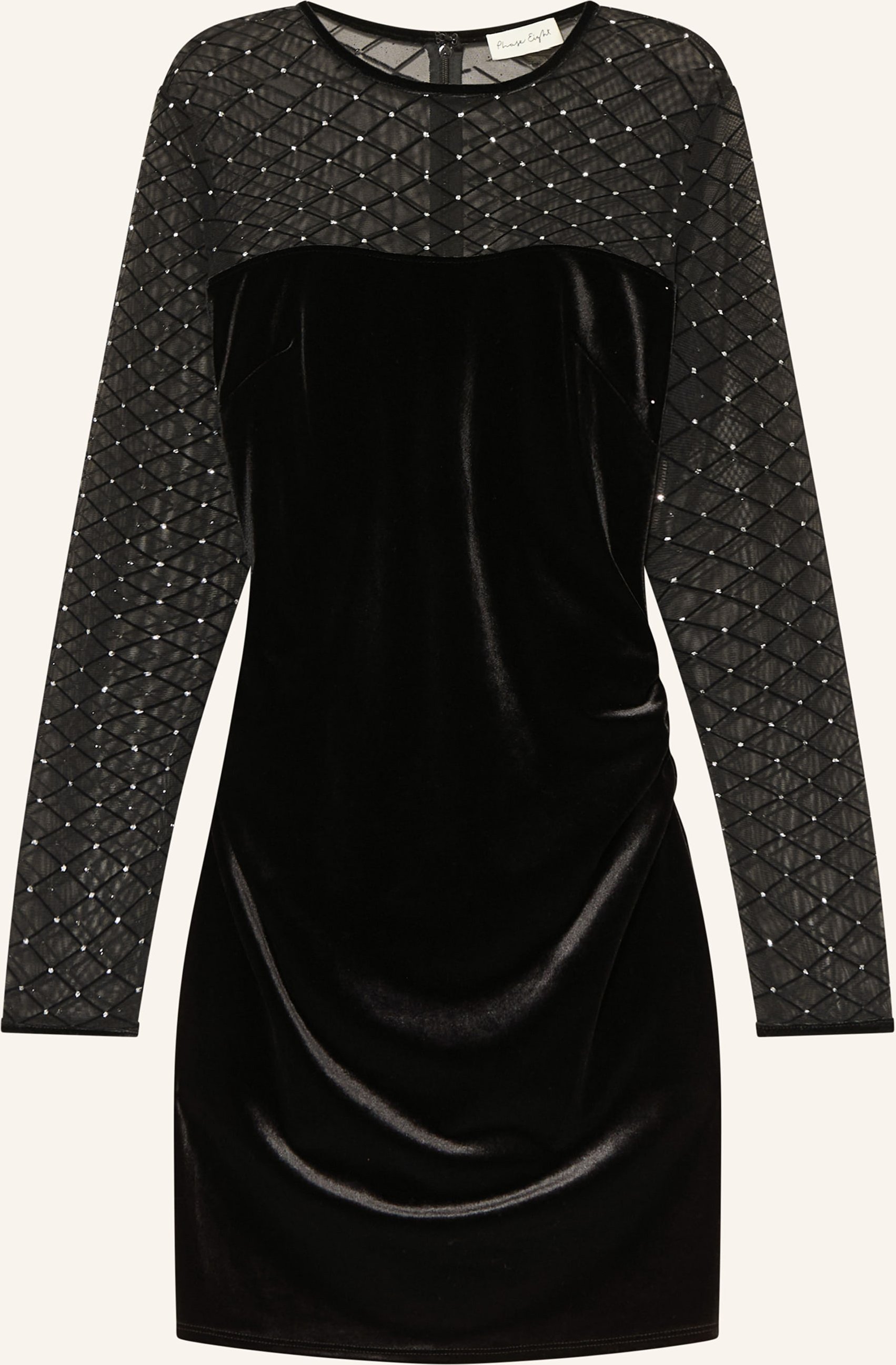 Phase Eight Samtkleid Amberose Mit Schmucksteinen schwarz