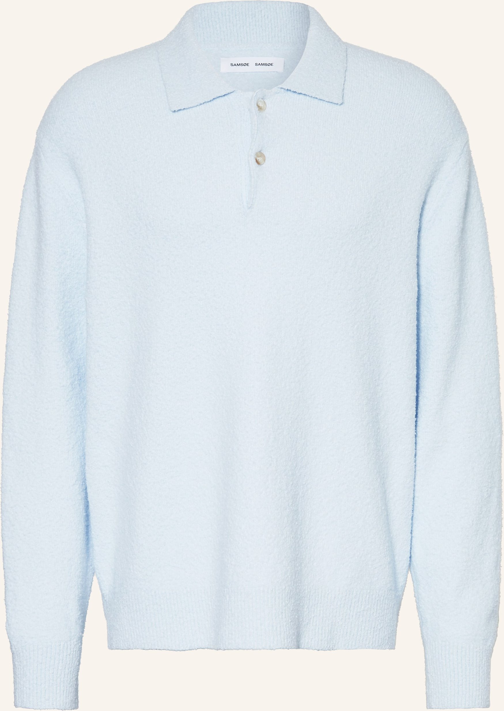 Samsøe Samsøe Strick-Poloshirt Sanino blau