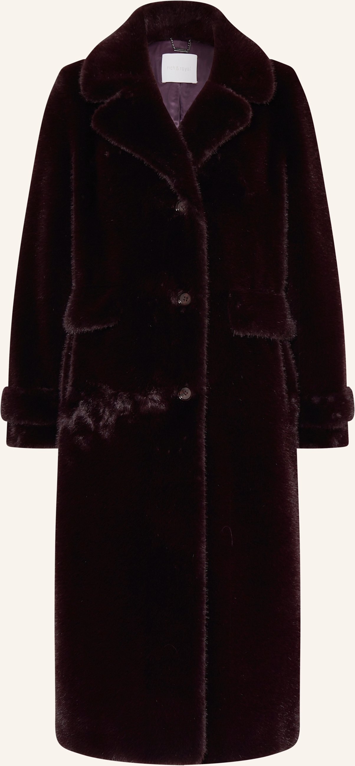 Rich & Royal Kunstpelz-Mantel lila