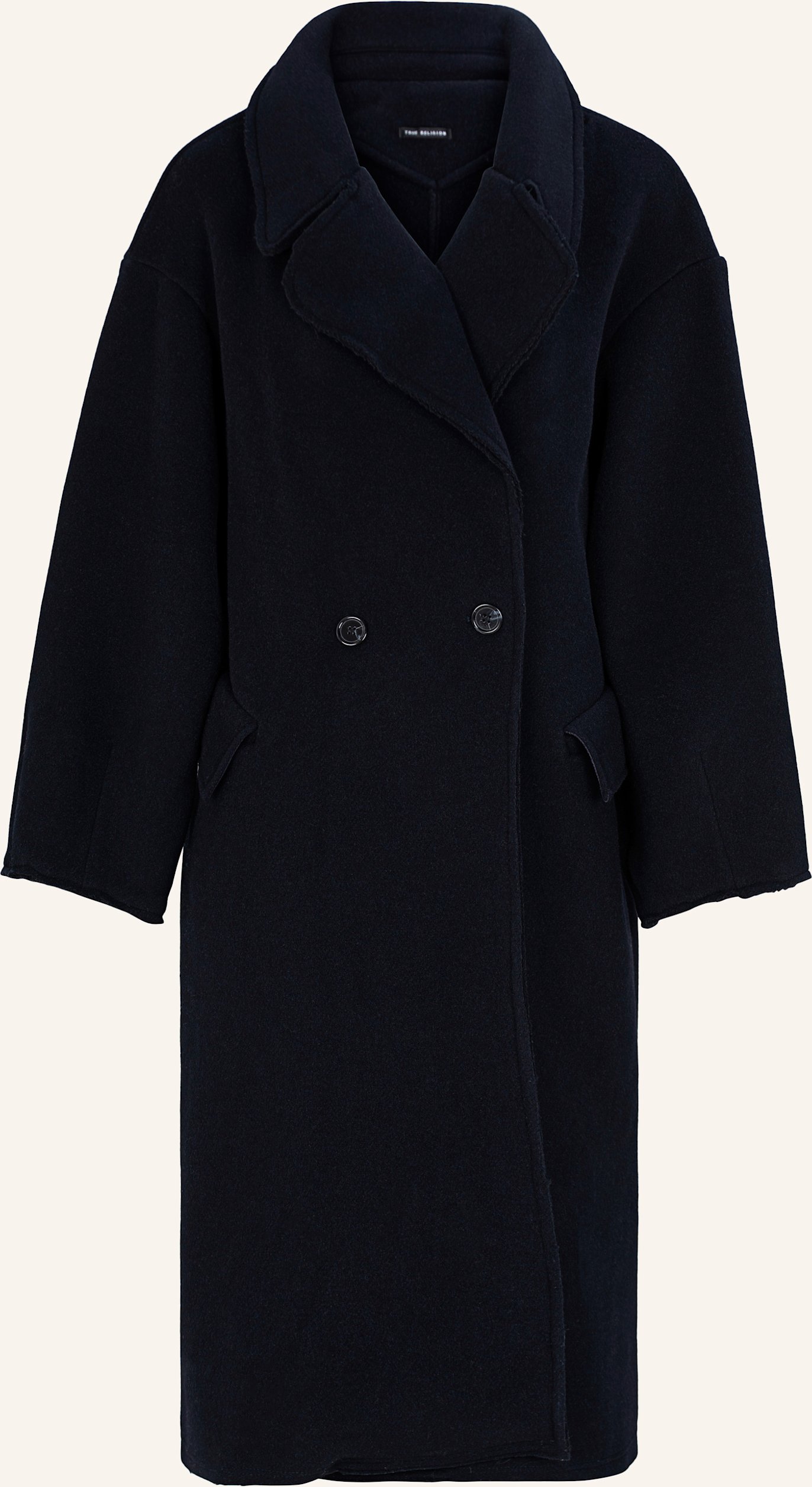 True Religion Oversized-Wollmantel blau