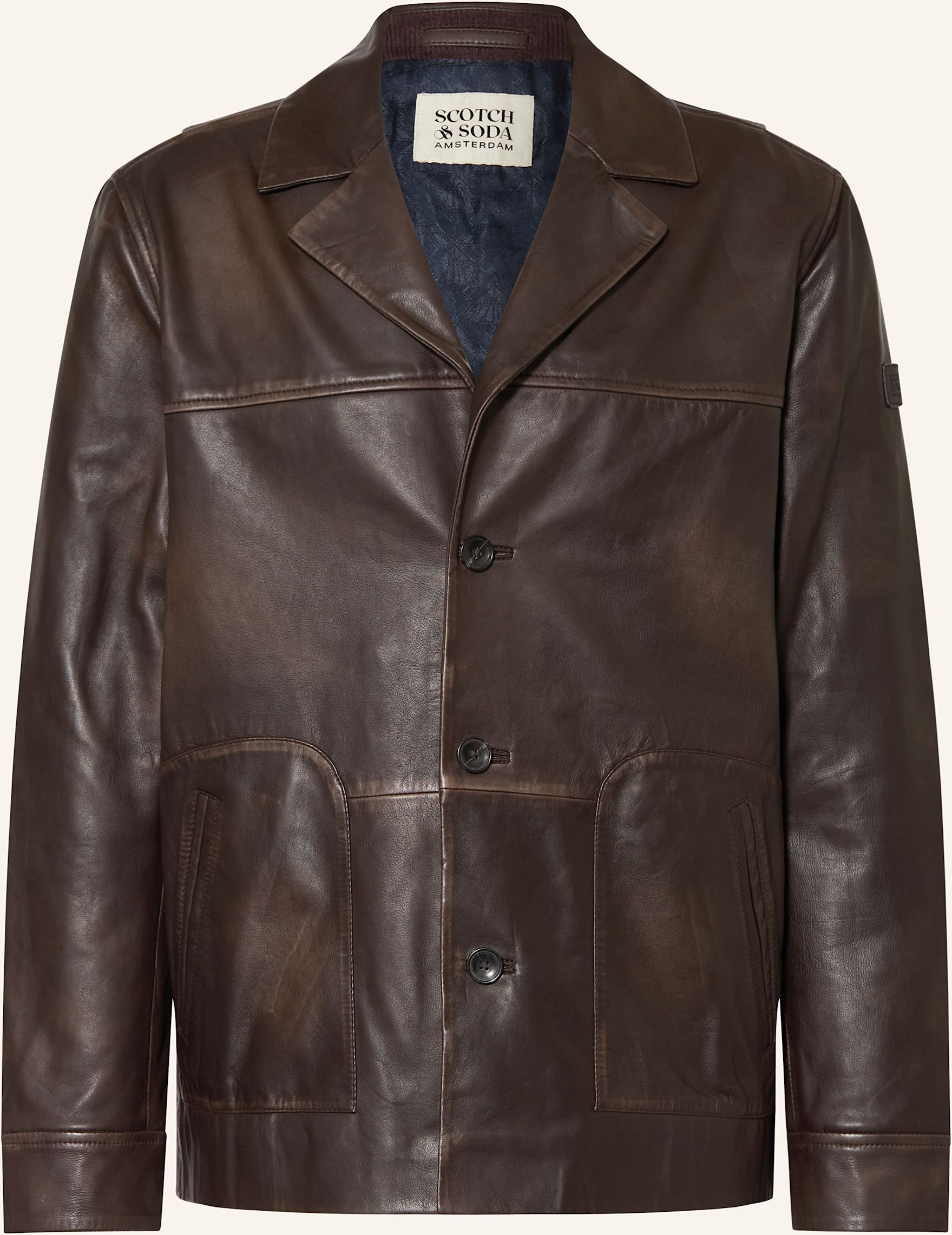 Scotch & Soda Lederjacke braun